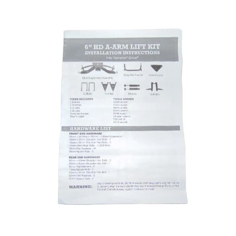 3G Yamaha Drive II 6-Inch Electric Golf Cart Lift Kit image 4