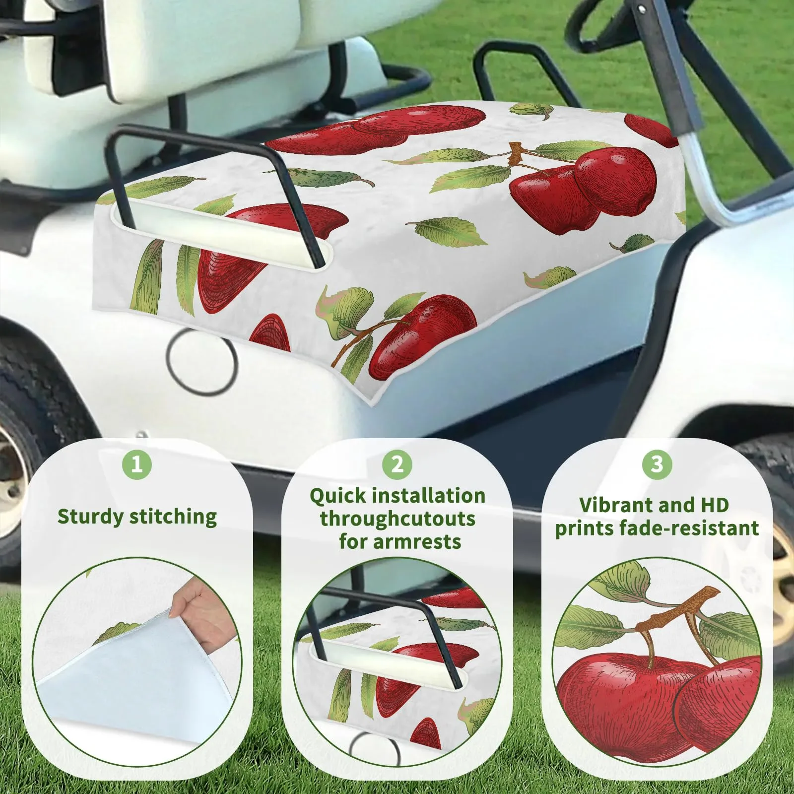 Tiveruda Golf Cart Seat Cover for Double Seats, 51 x 31 in image 3