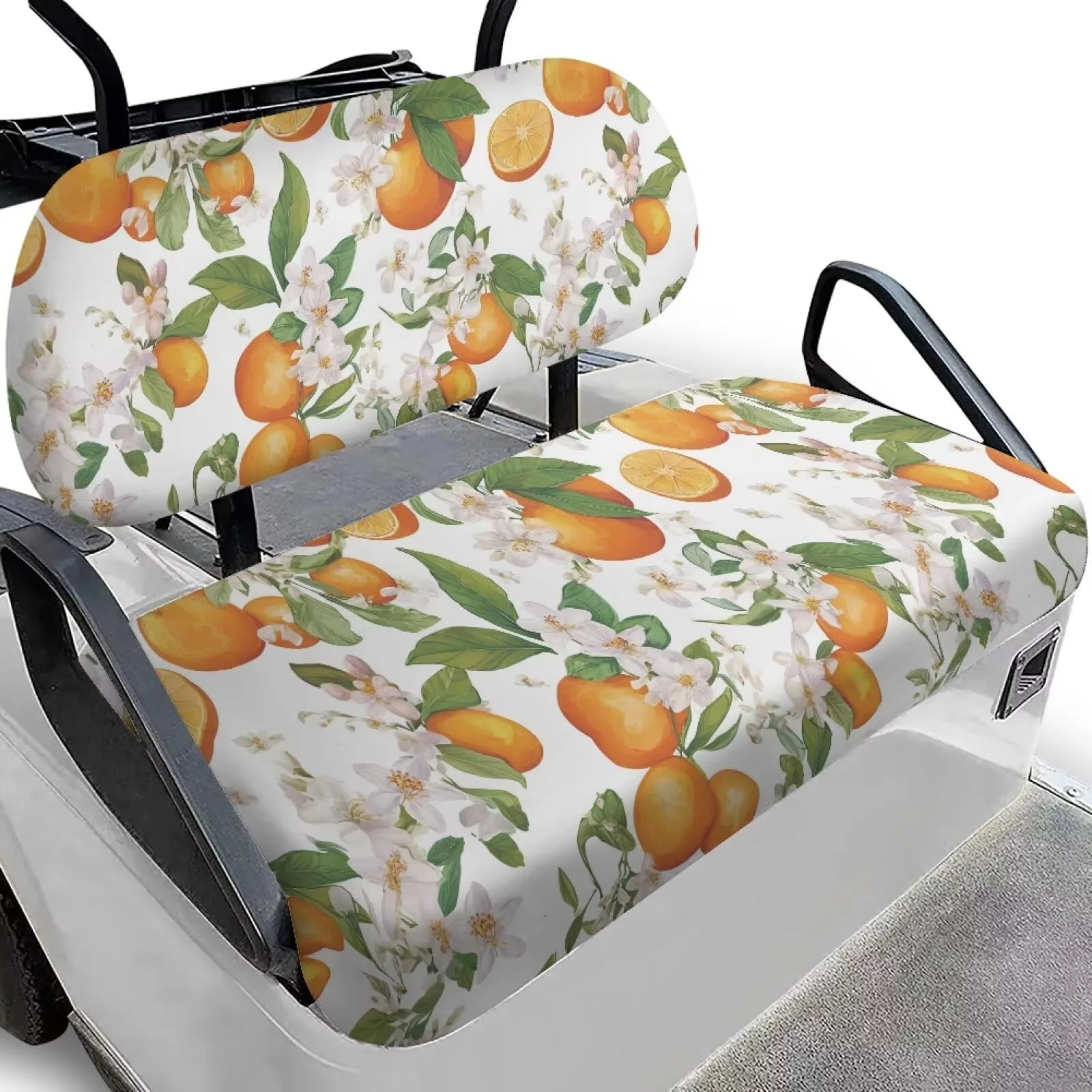 Quidrwyo Orange Golf Cart Seat Cover Set