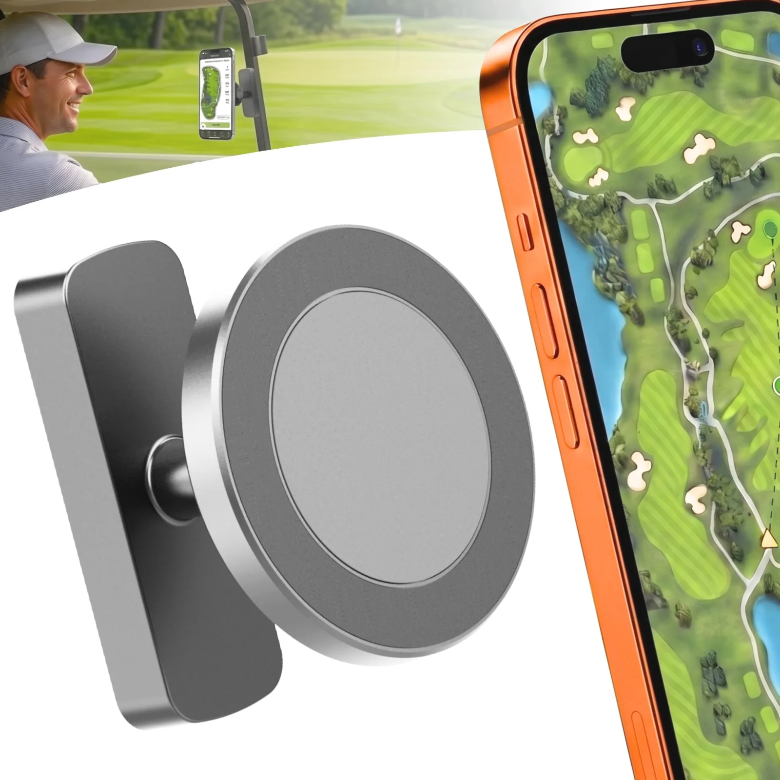 FLYTD Magnetic MagSafe Phone Mount for Golf Carts - FLYTD-CJ-MNT-BLK0001