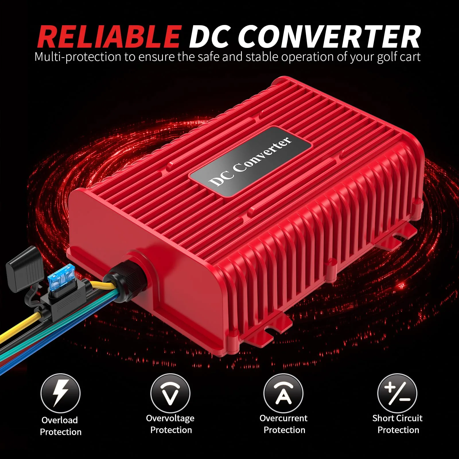 CASISPRO 36V/48V to 12V Golf Cart Voltage Reducer image 2