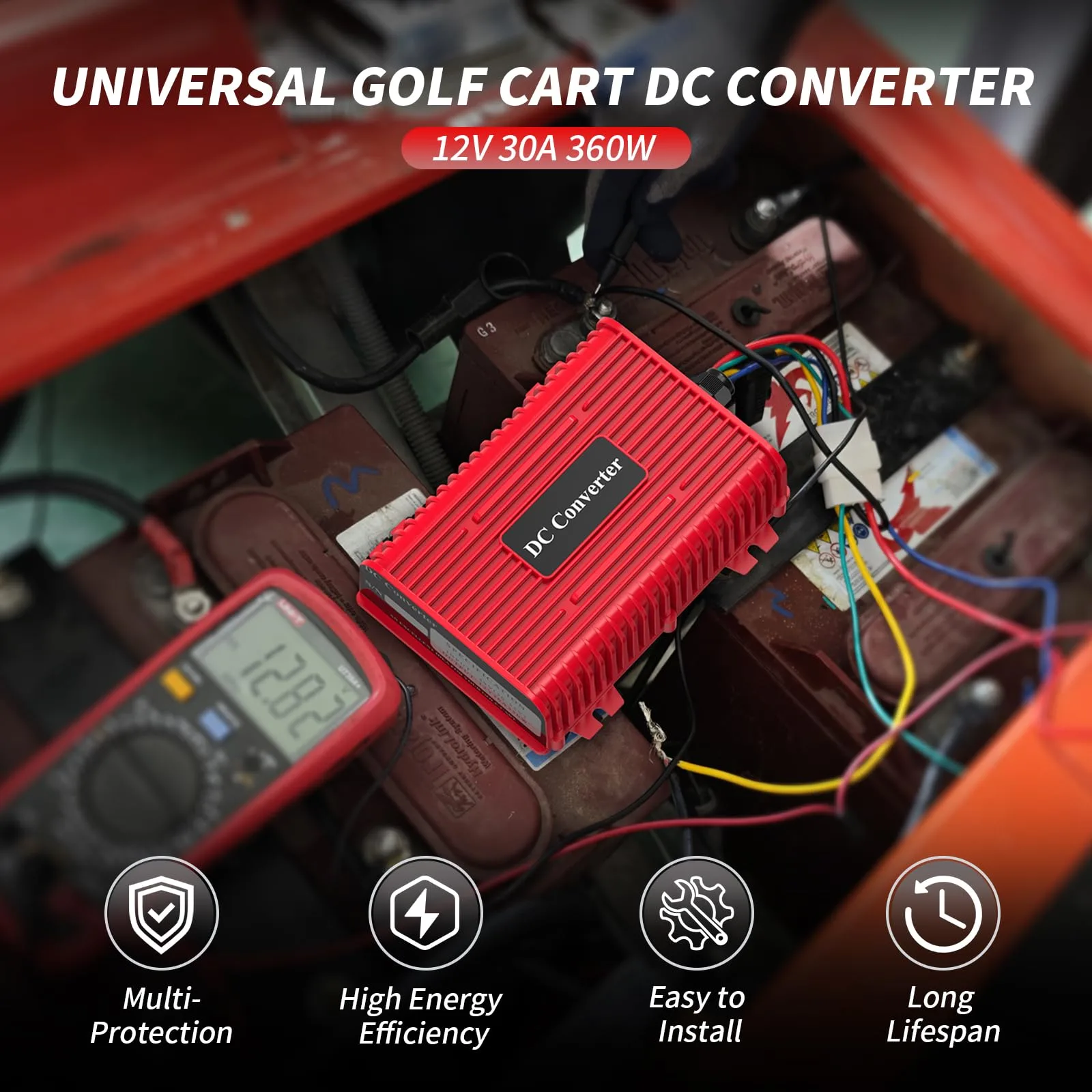 CASISPRO 36V/48V to 12V Golf Cart Voltage Reducer image 3