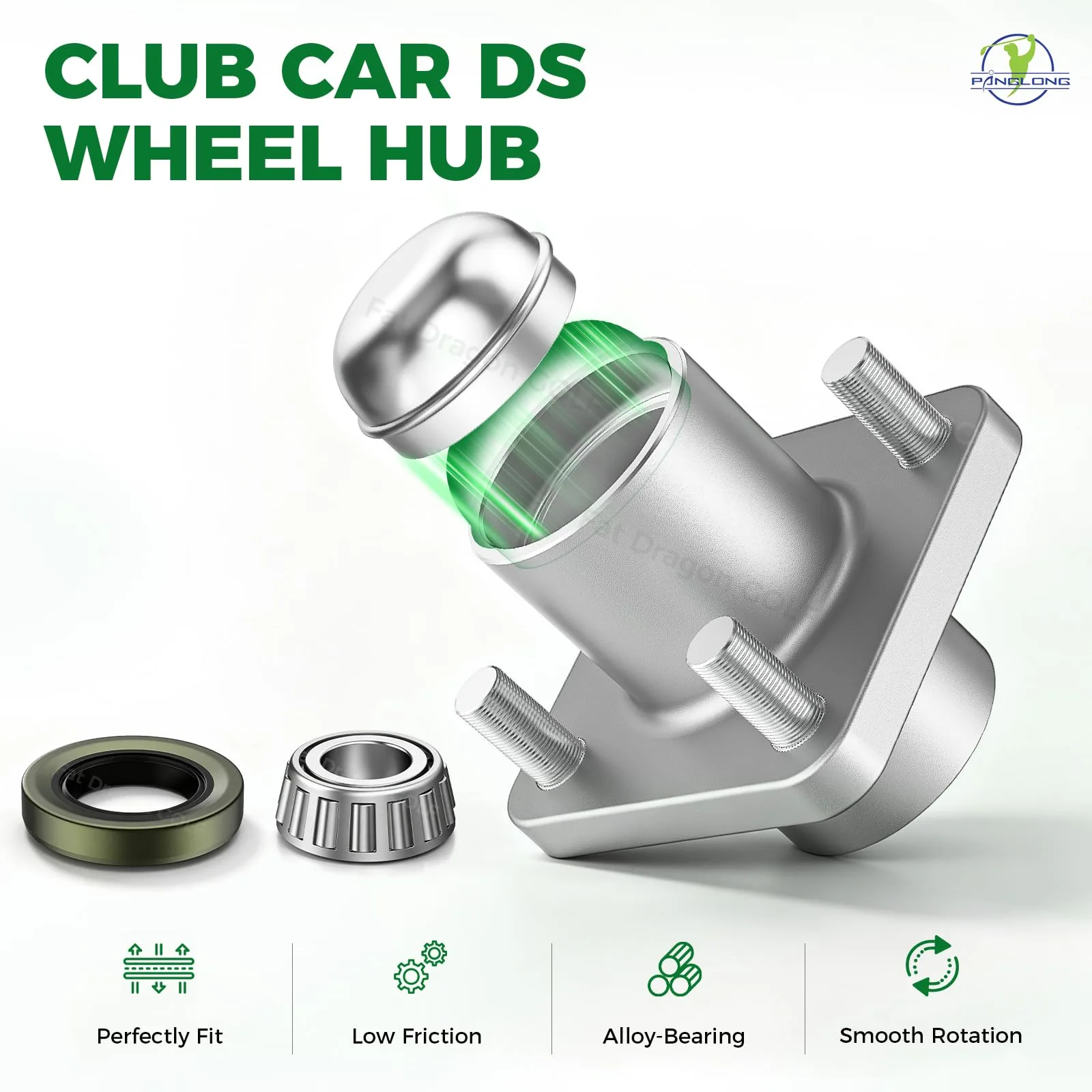 Panglong Club Car DS Front Hub Assembly Set image 3