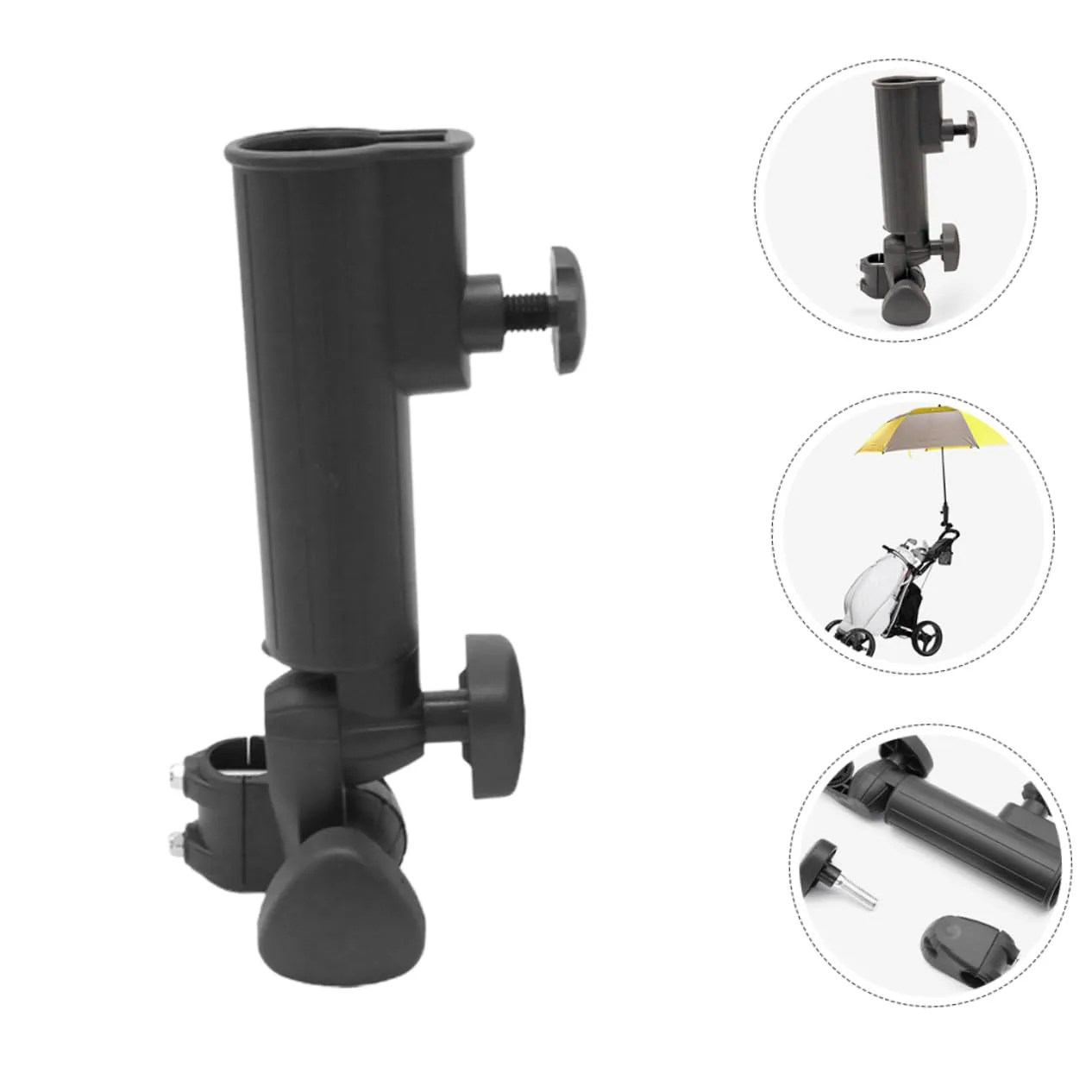 Parliky Golf Cart Umbrella Holder with Double-Bolt Clamp image 4