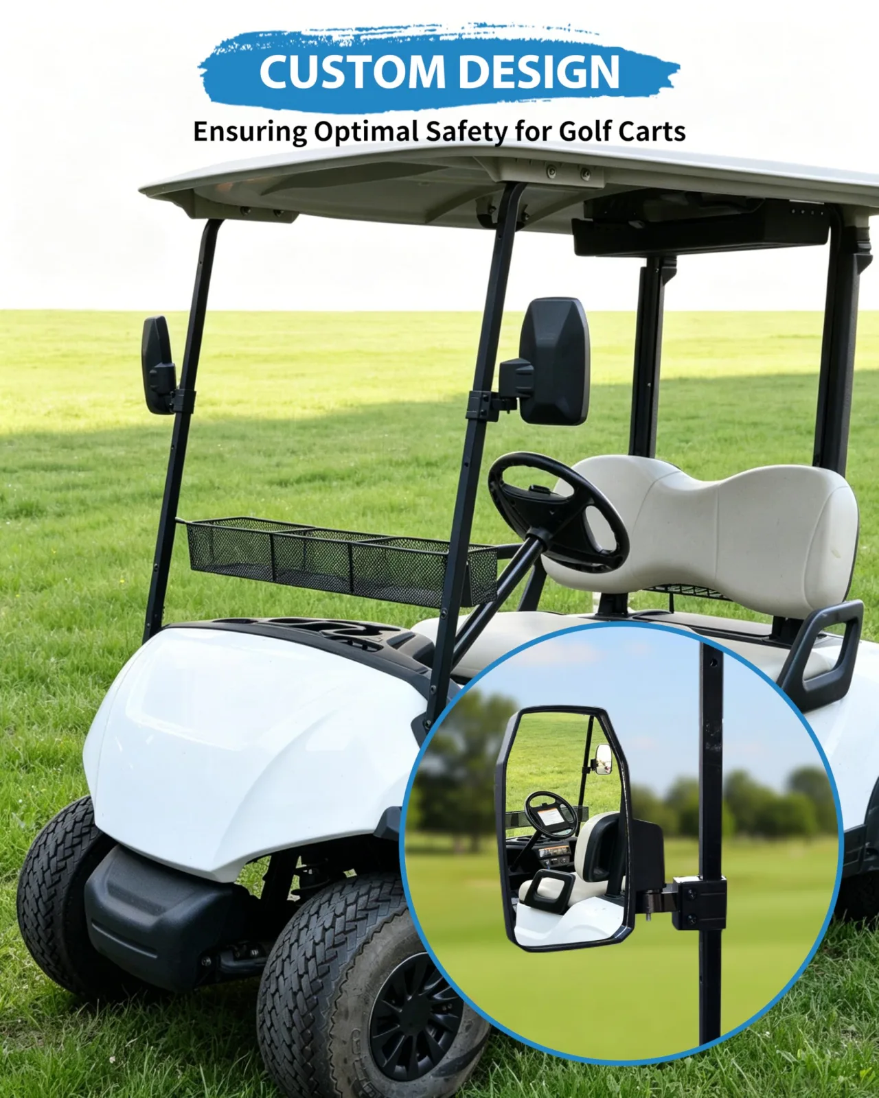 LDETXY Adjustable Golf Cart Side Mirrors LDE-041405-001 image 3