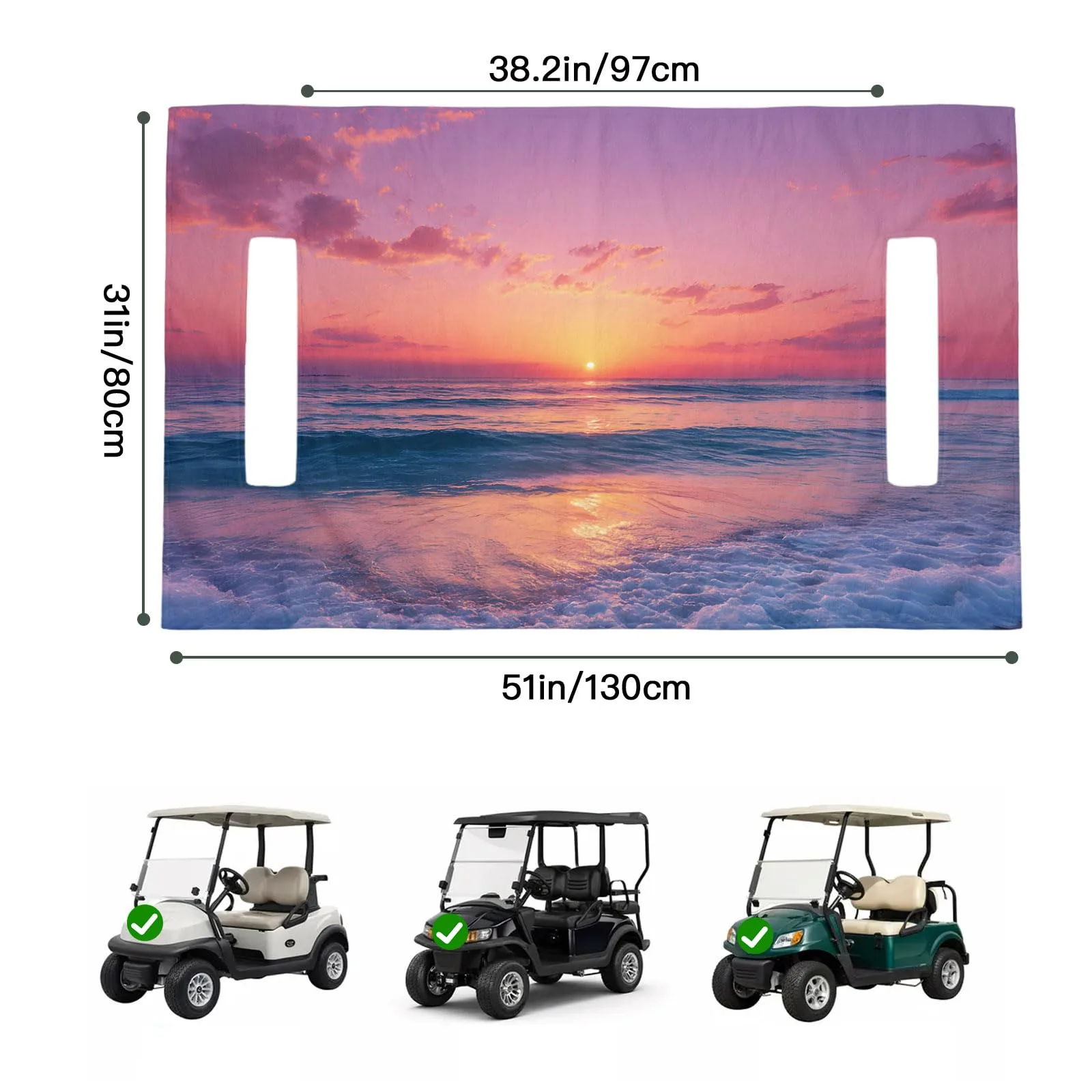 Trosturdspn Golf Cart Seat Towel Blanket 51 x 31-Inch image 2
