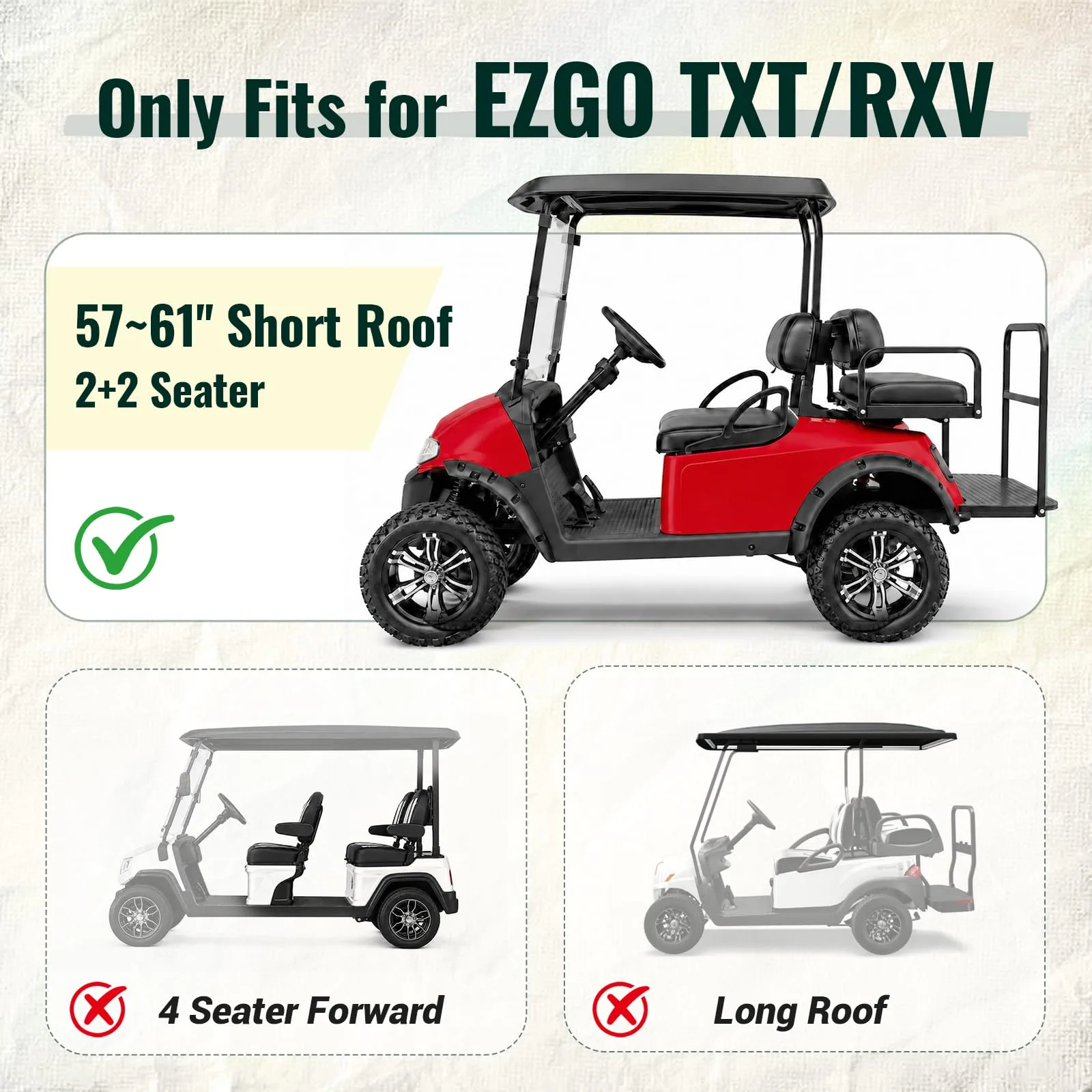 LUPPLE 4-Passenger E-Z-GO TXT/RXV Golf Cart Enclosure image 2