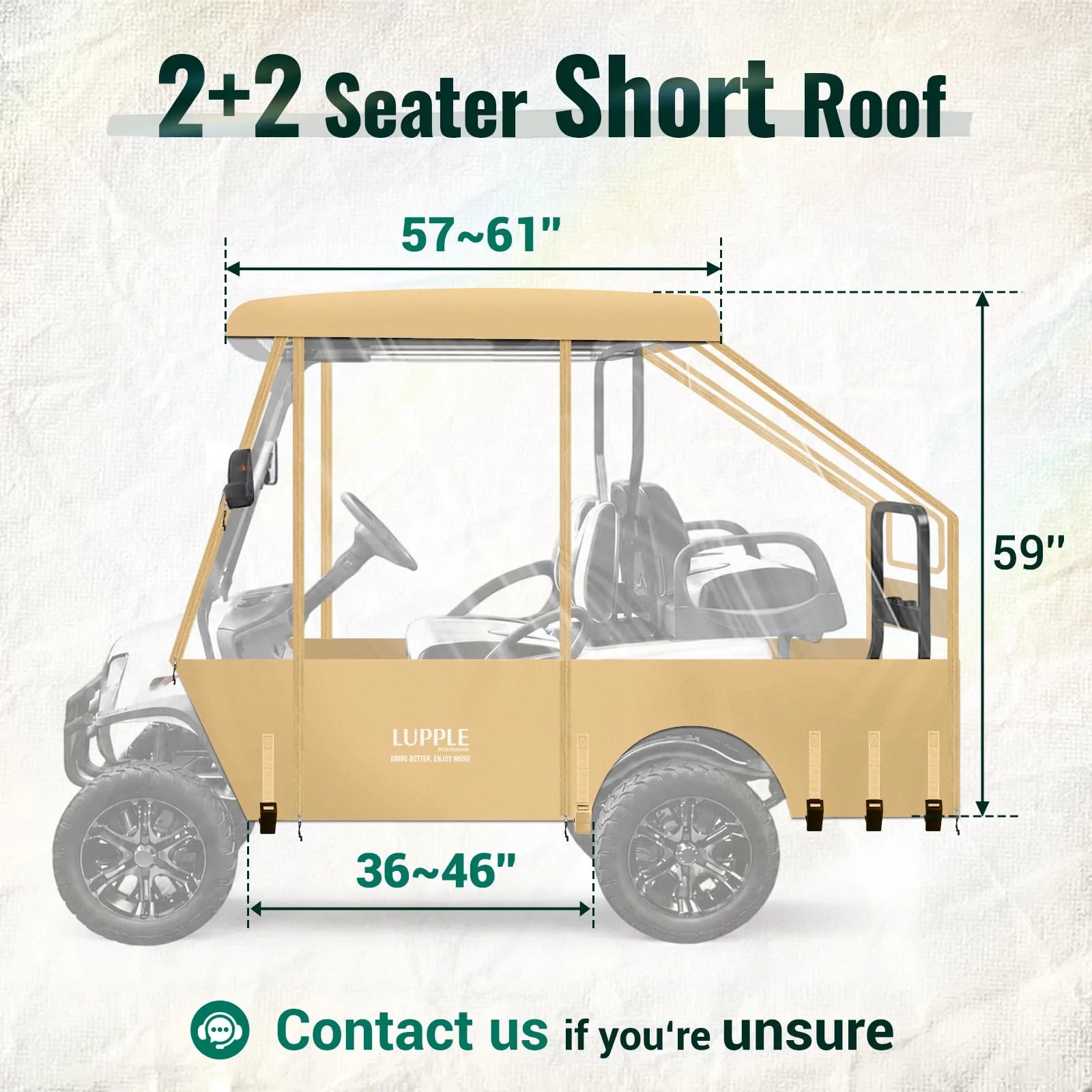 LUPPLE 4-Passenger E-Z-GO TXT/RXV Golf Cart Enclosure image 3