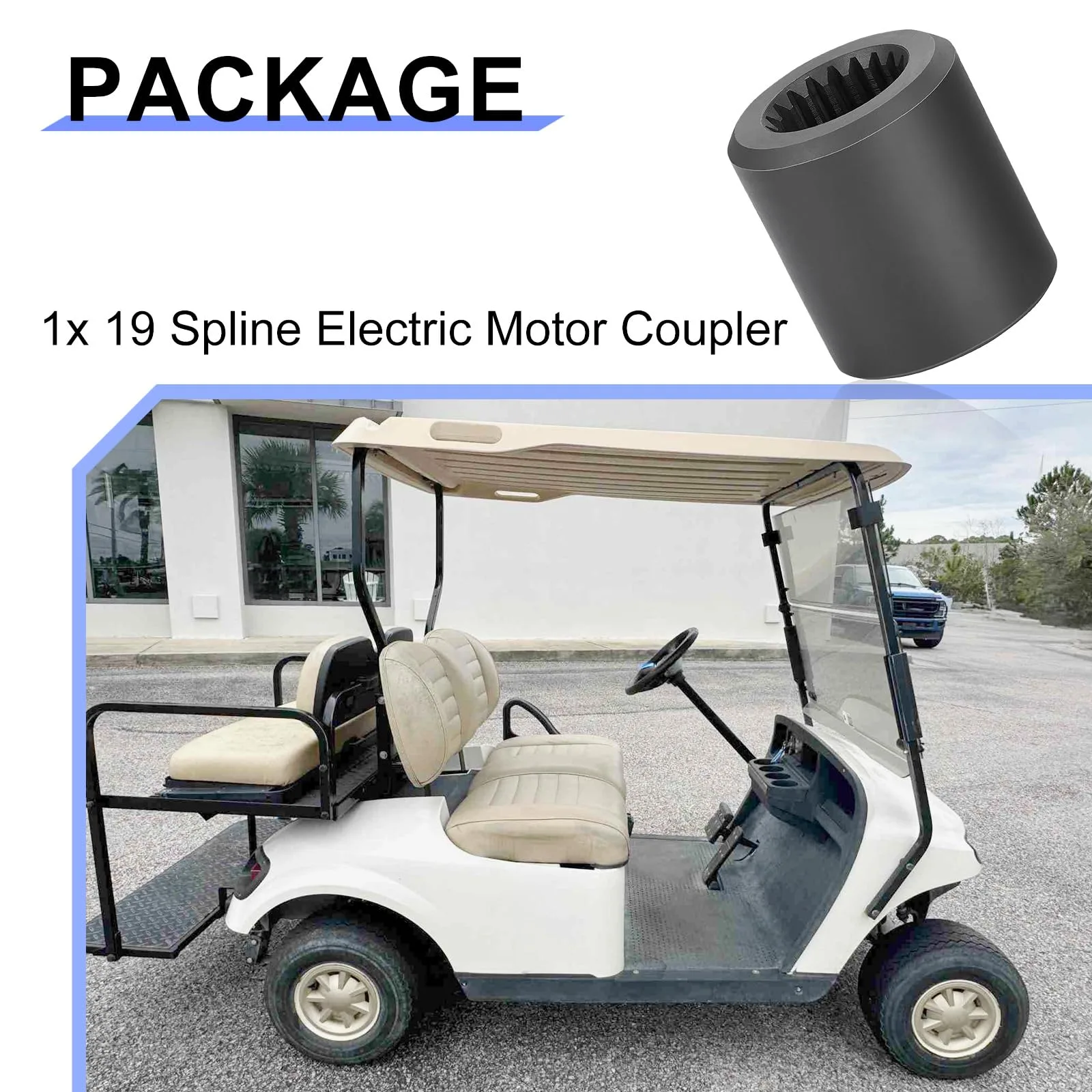 zozoye 19-Spline Electric Motor Coupler UAA45 for E-Z-GO 1988–1996 image 3