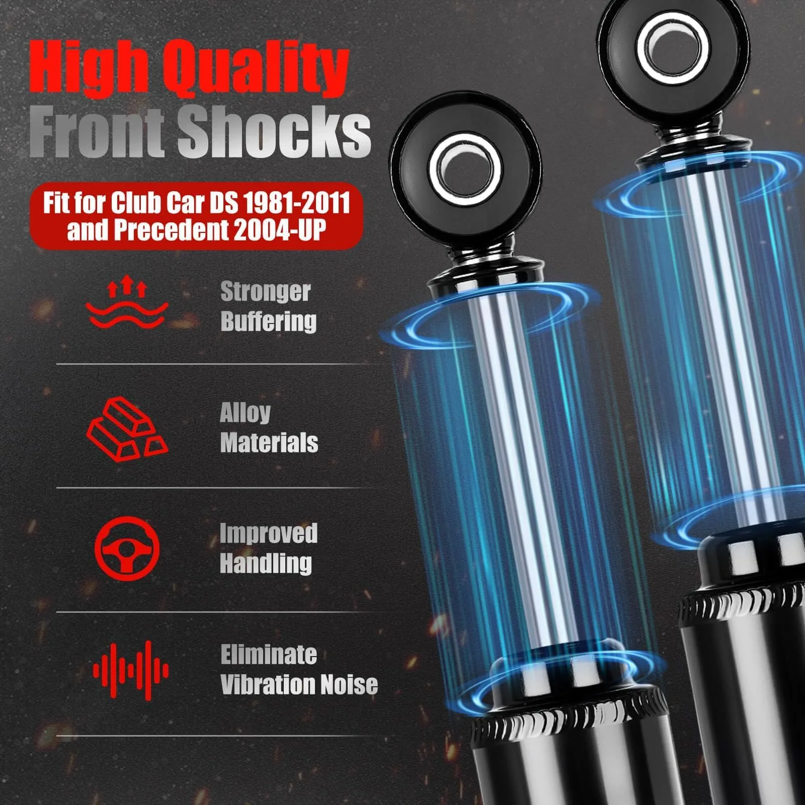 LEAPGOMAX Front Shocks for Club Car DS, Precedent & Tempo image 3