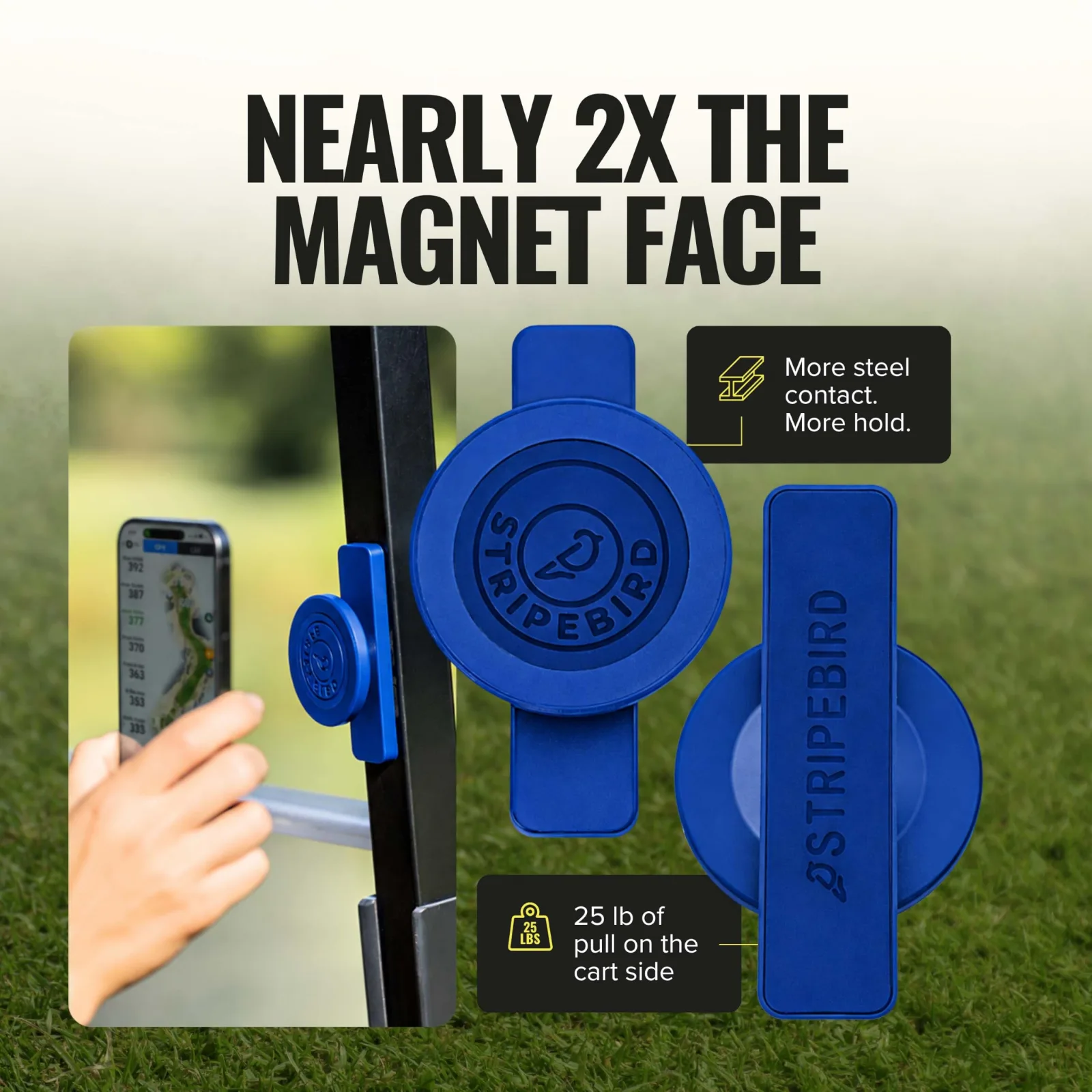 Stripebird SLIM Magnetic Golf Cart Phone Holder SB-28002 image 3