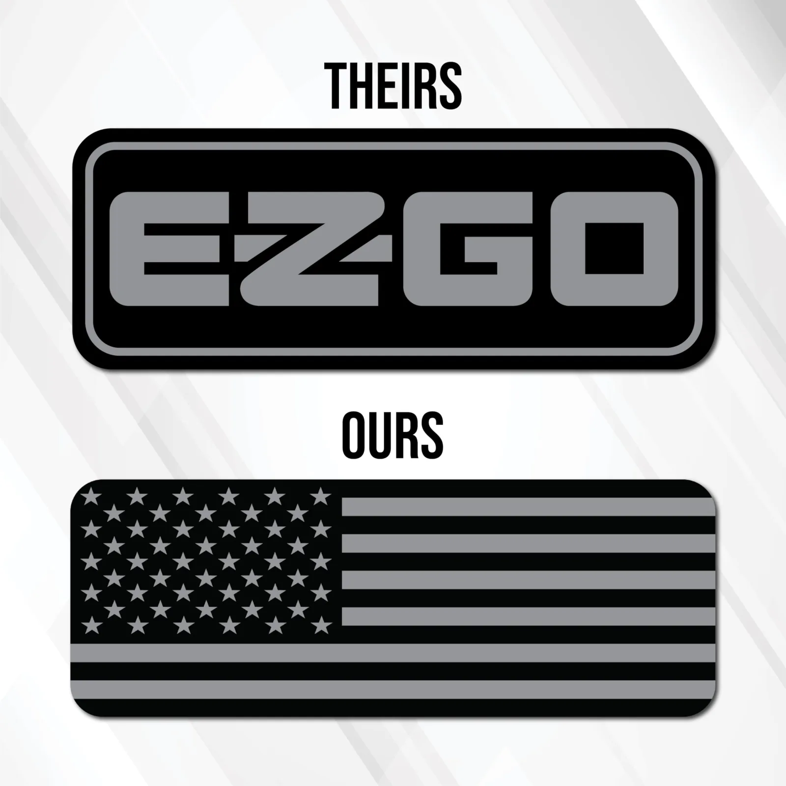 Gimme Golf USA EZ-GO RXV American Flag Name Plate image 2