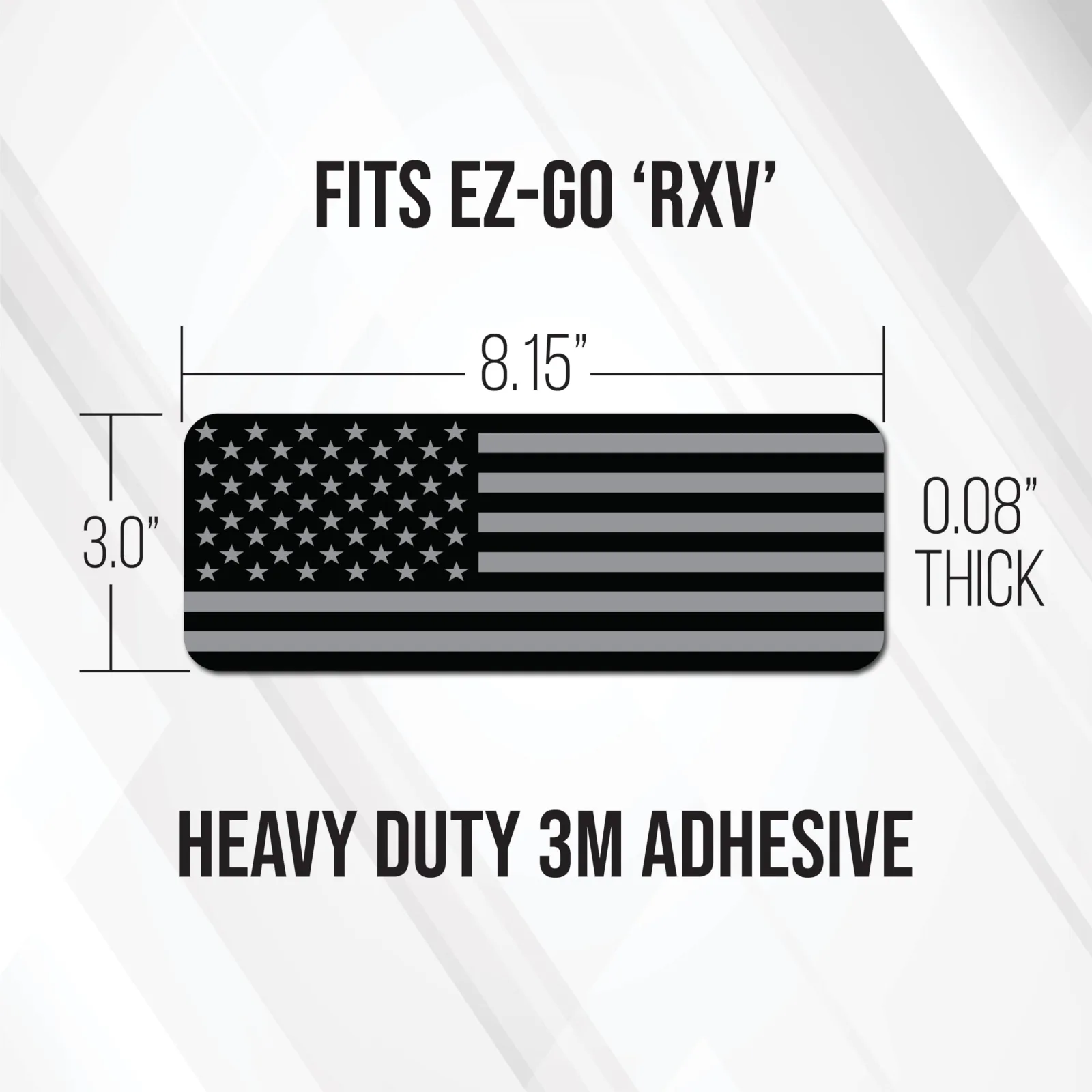 Gimme Golf USA EZ-GO RXV American Flag Name Plate image 4