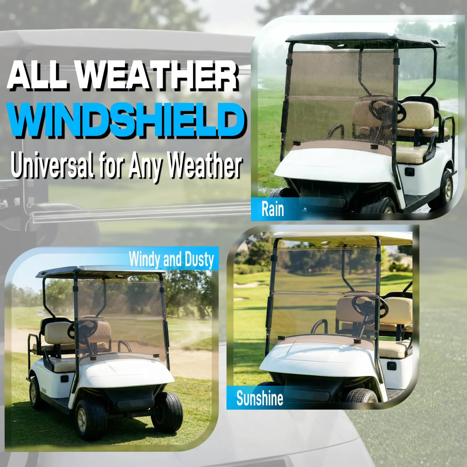 Mixopoly Foldable Windshield for E-Z-GO TXT 1994-2013 image 3