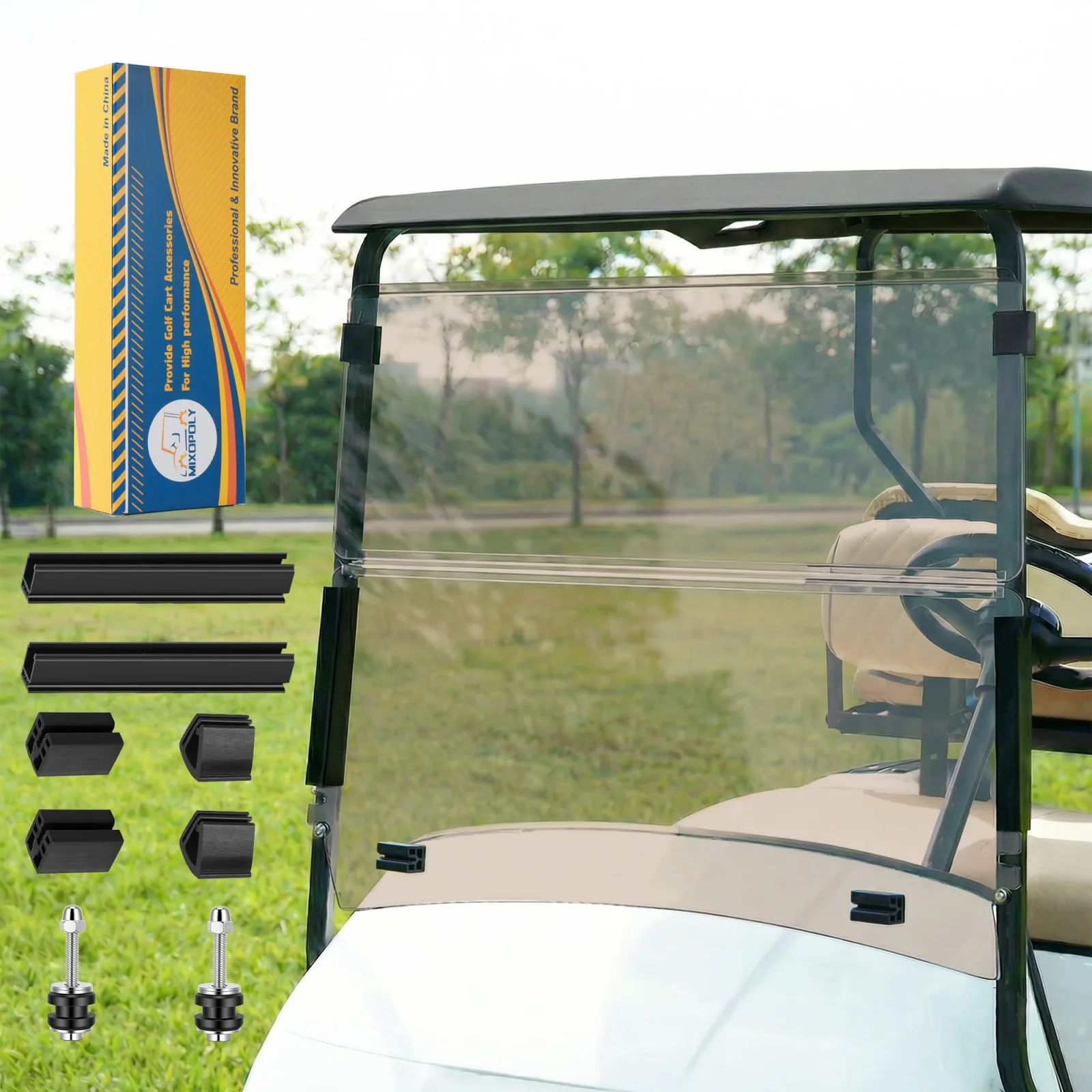 Mixopoly Foldable Windshield for E-Z-GO TXT 1994-2013