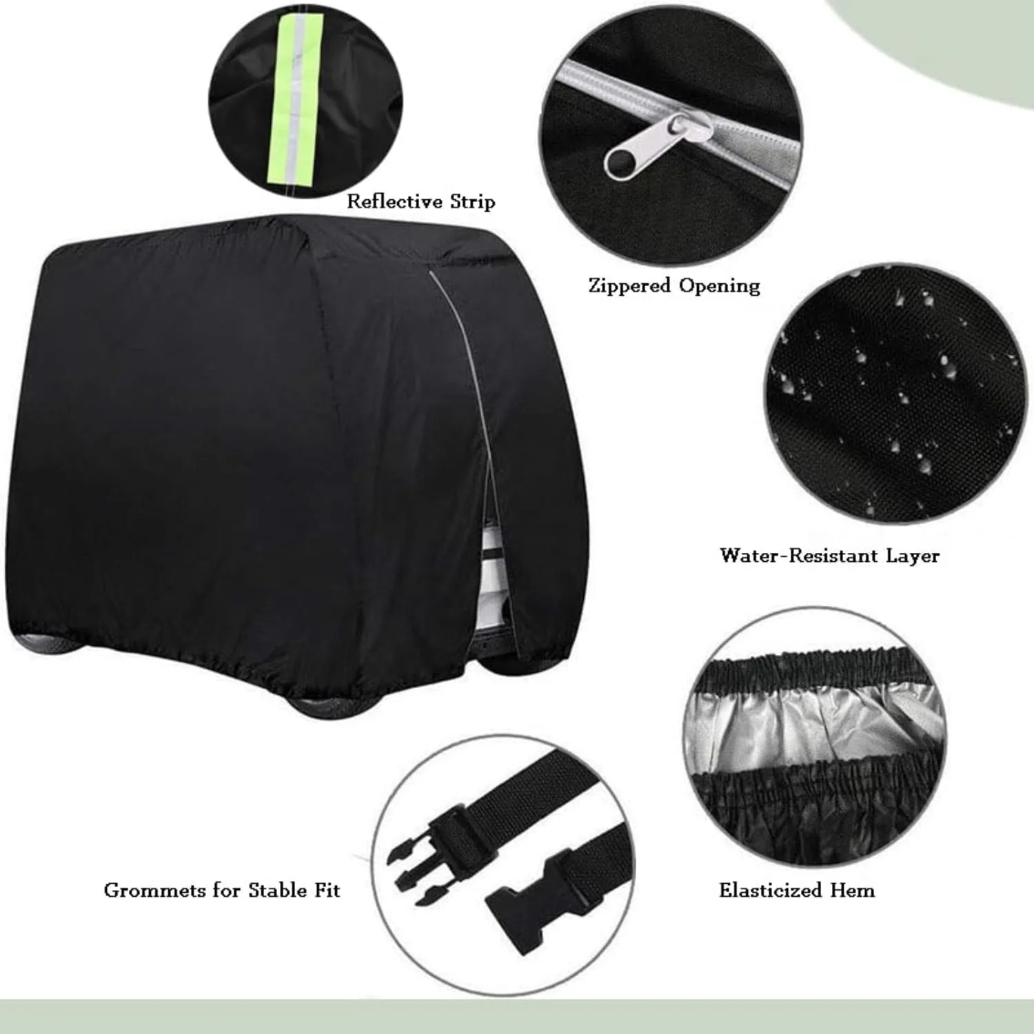 Lomvhalt Golf Cart Storage Cover for Yamaha UMAX Six (2019–2026) image 4