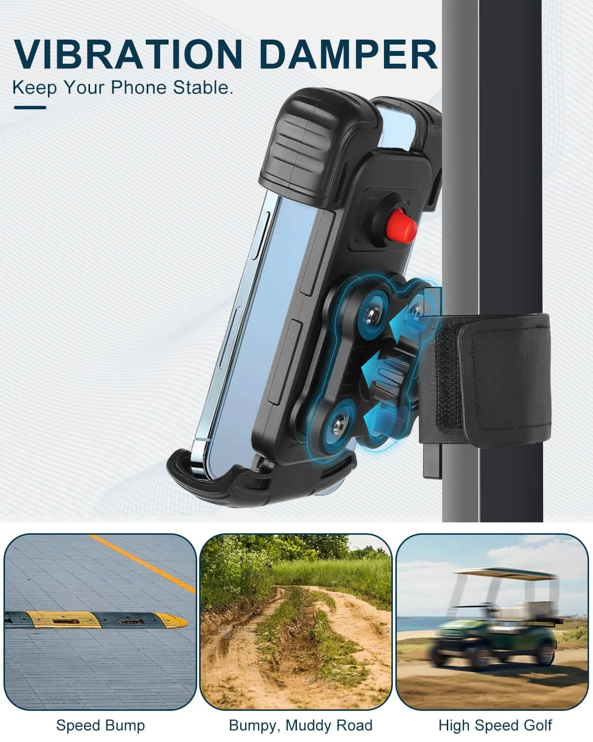 LEAPGOMAX Magnetic Golf Cart Phone Holder Mount image 2