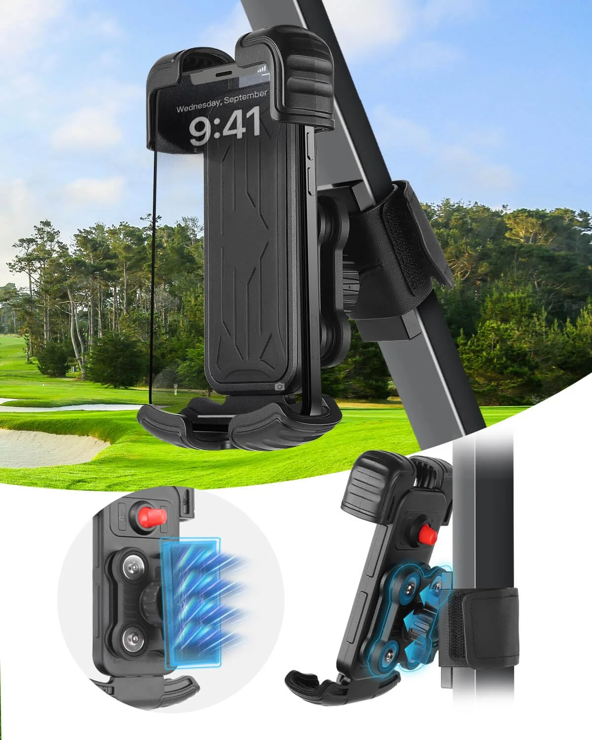 LEAPGOMAX Magnetic Golf Cart Phone Holder Mount