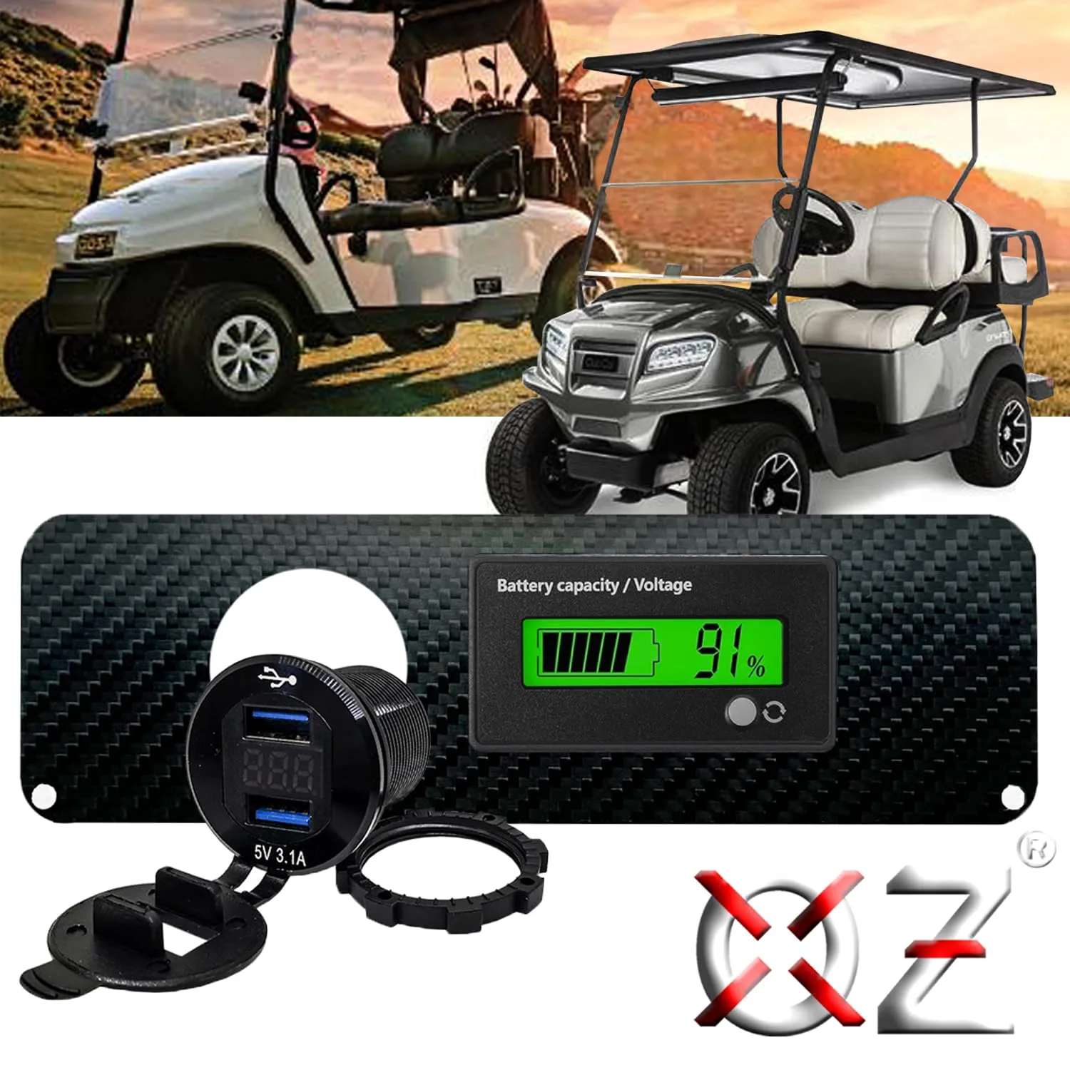 OZ-USA Carbon Fiber Dash Plate for EZGO TXT PDS image 3