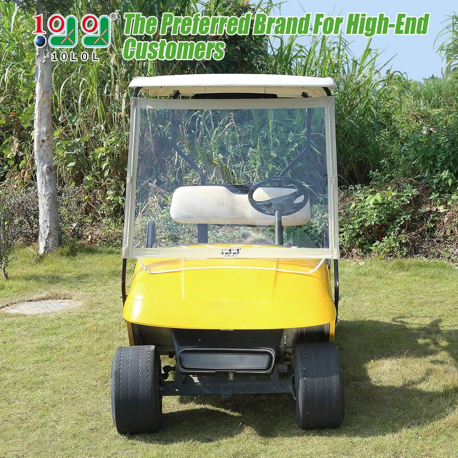 10L0L Clear Foldable Windshield for E-Z-GO TXT image 2