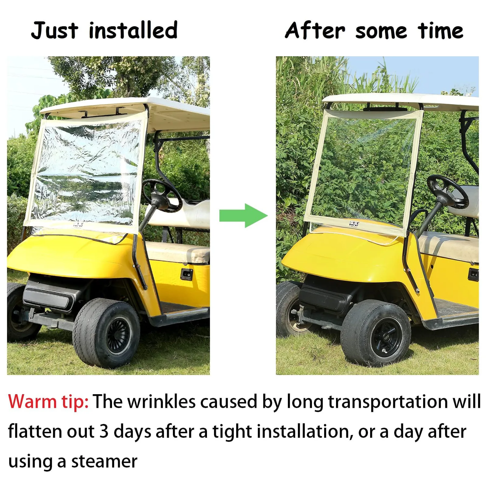 10L0L Clear Foldable Windshield for E-Z-GO TXT image 4