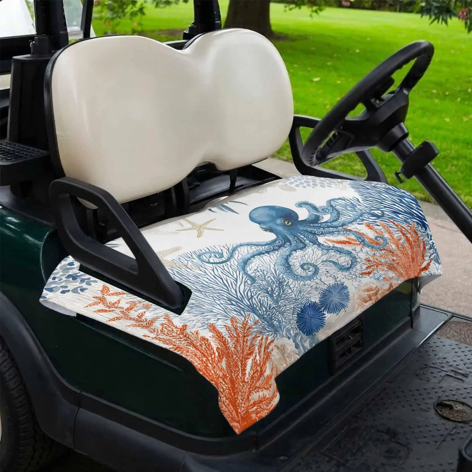 DecorLovee Blue Golf Cart Seat Cover, 51 x 31 Inch image 2