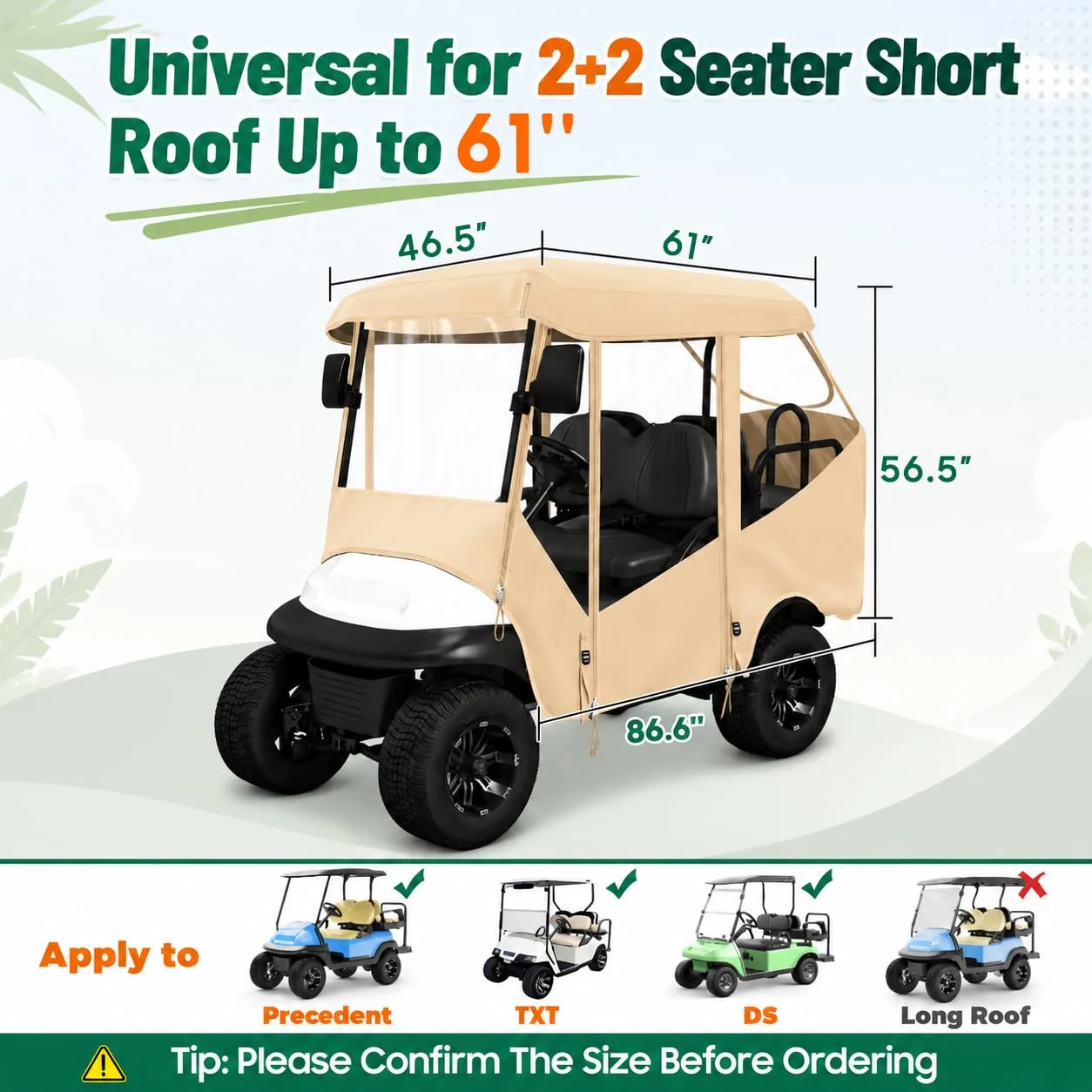 10L0L Golf Cart Enclosure for E-Z-GO and Club Car image 3