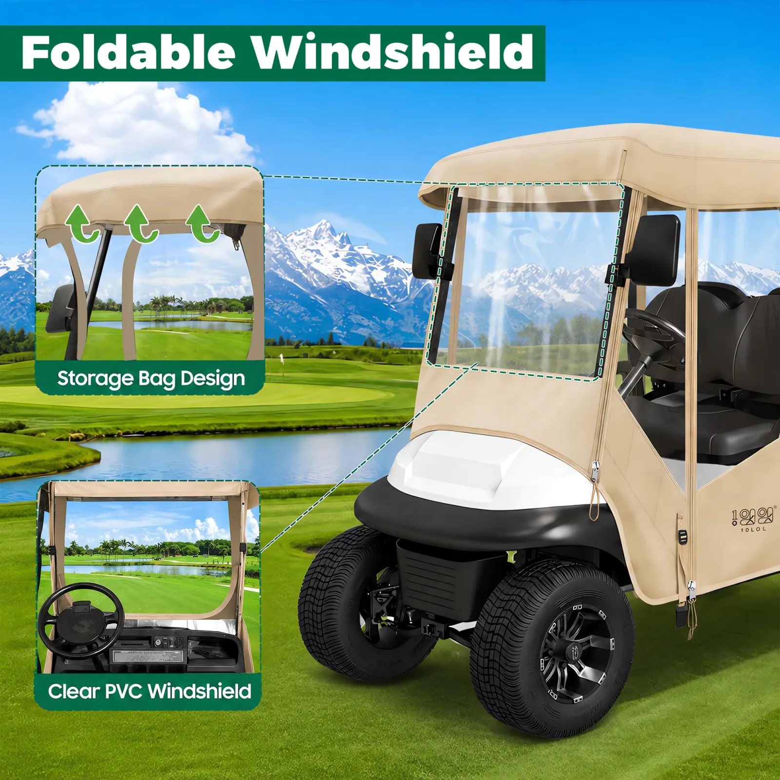 10L0L Golf Cart Enclosure for E-Z-GO and Club Car image 4