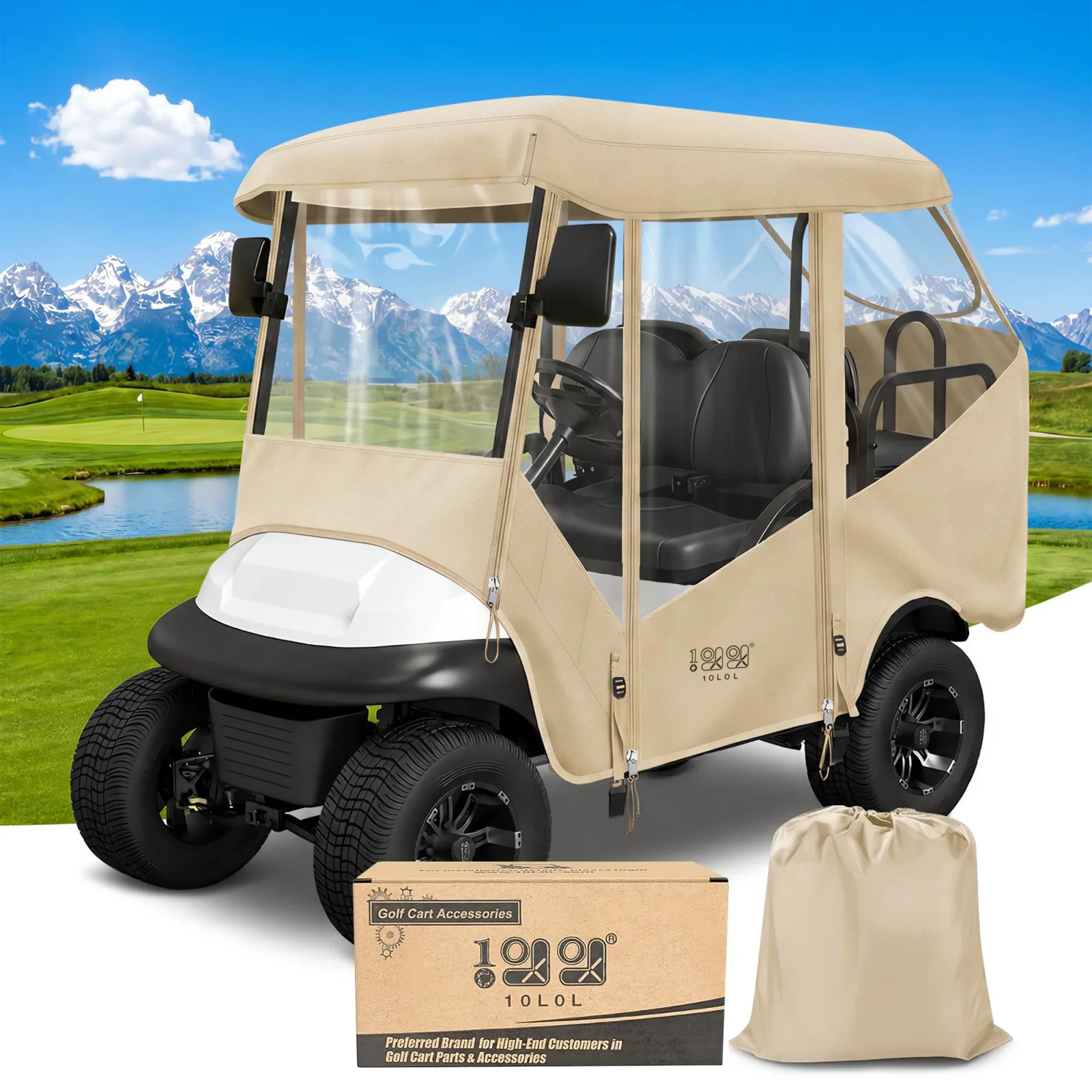 10L0L Golf Cart Enclosure for E-Z-GO and Club Car