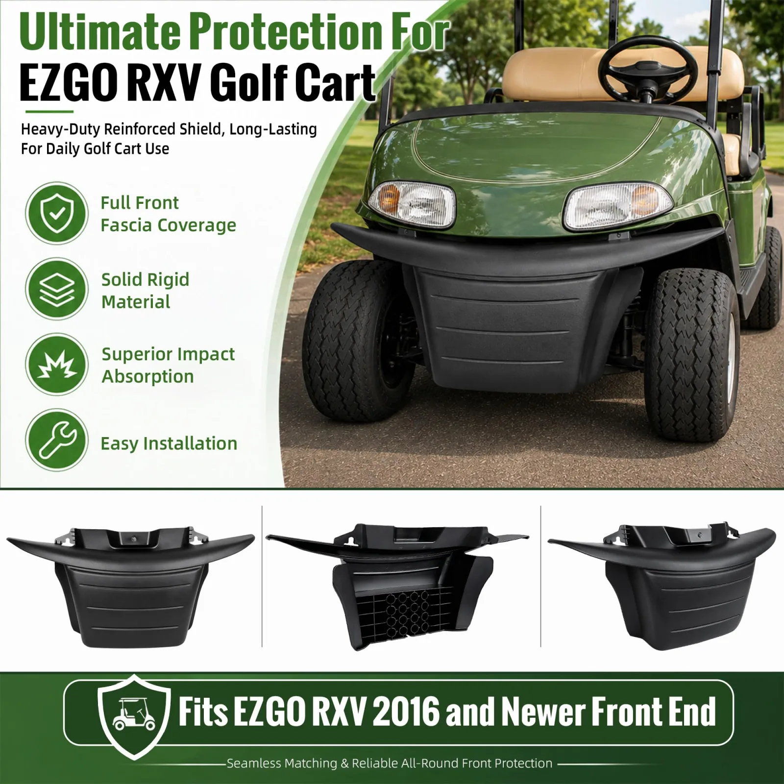 Roykaw Front Bumper Fascia for E-Z-GO RXV 2016+ image 4