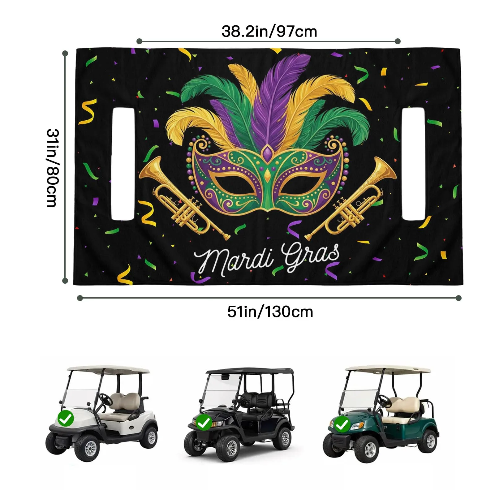 Trosturdspn Golf Cart Seat Cover Towel Blanket 51 x 31 image 2
