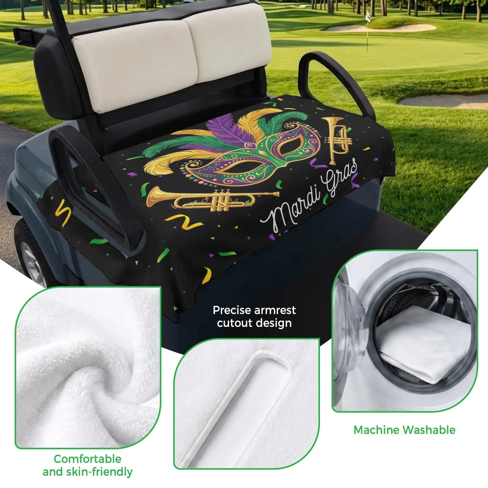 Trosturdspn Golf Cart Seat Cover Towel Blanket 51 x 31 image 3