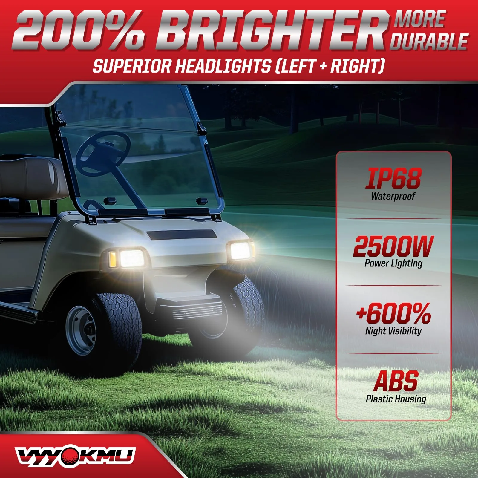 VYYOKMU Club Car DS 12V LED Headlight & Taillight Kit - f5a9e845-9c8f-486f-839a-beea4bf07585 image 2