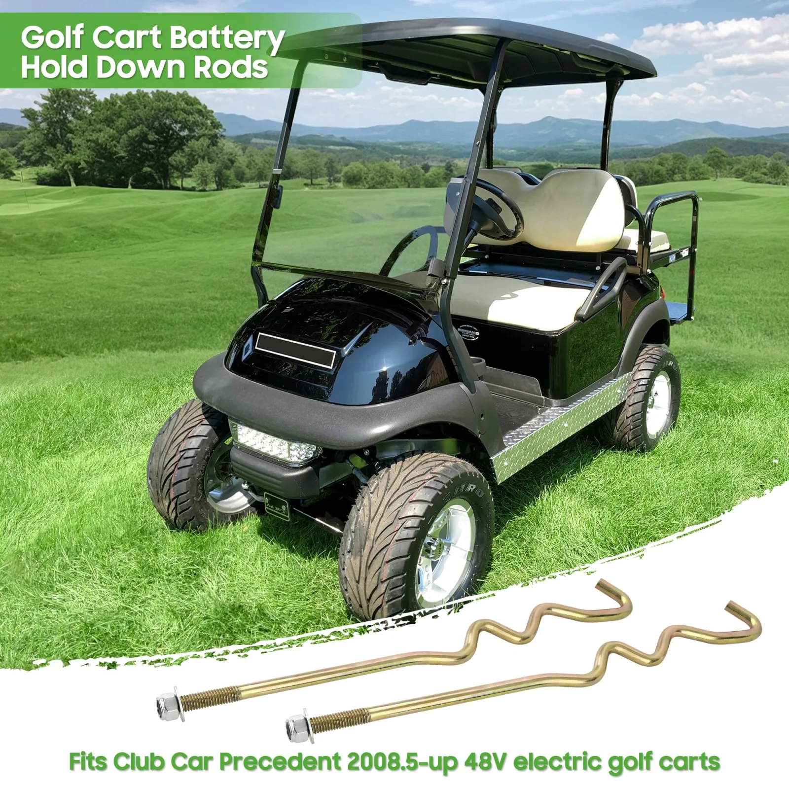 10L0L Battery Hold-Down Rods for Club Car Precedent 48V image 4