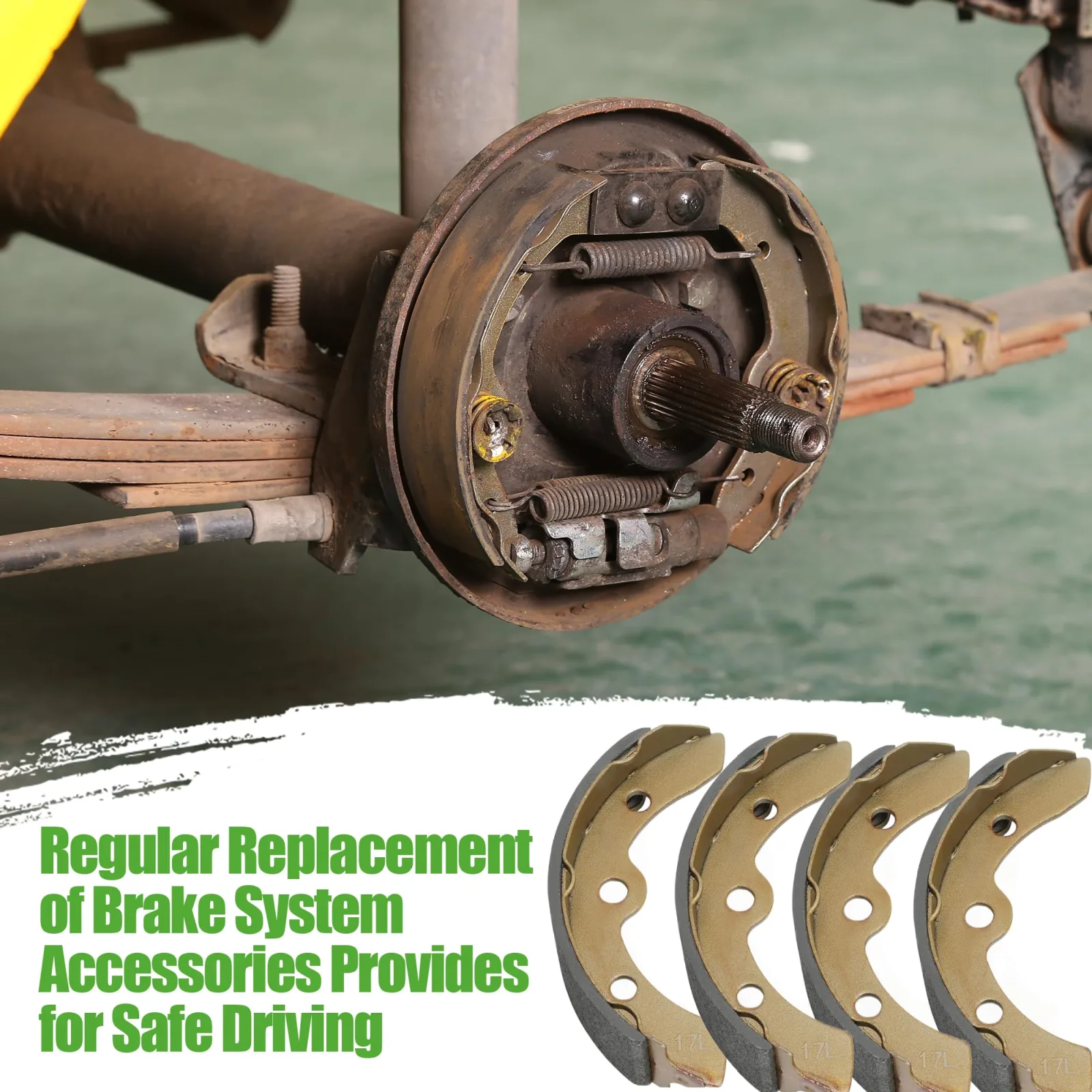 10L0L Golf Cart Brake Shoes for Club Car DS and Carryall image 3