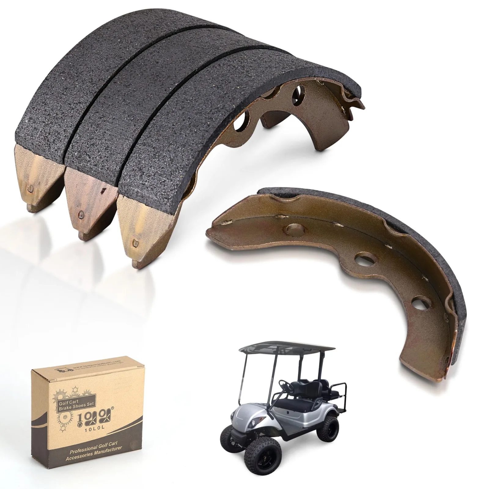 10L0L Golf Cart Brake Shoes for Club Car DS and Carryall