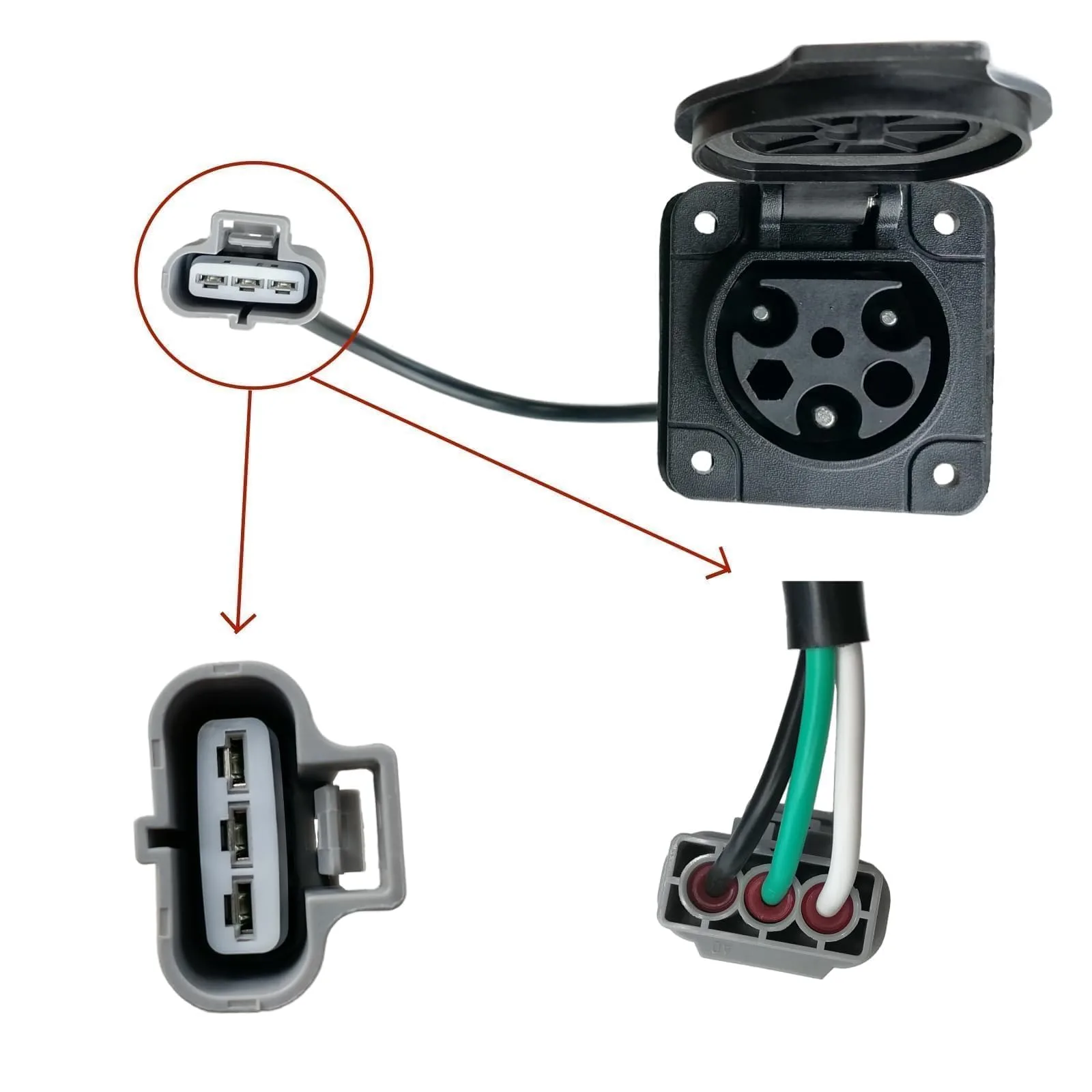 JOEEGO Charger Receptacle 2.04.0602 for D2-D5 EV Carts image 3