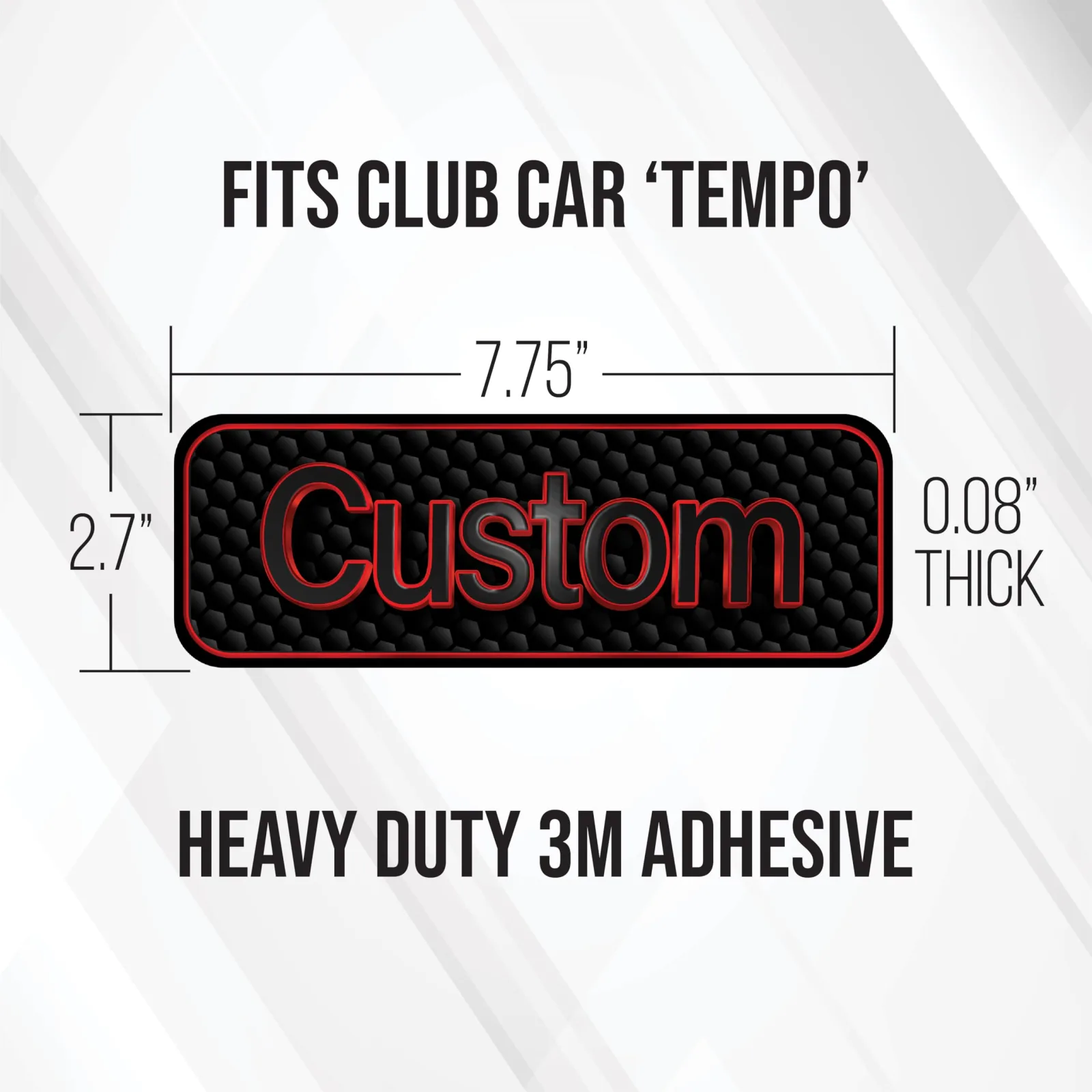 Custom Name Plate for Club Car Tempo Golf Cart image 4