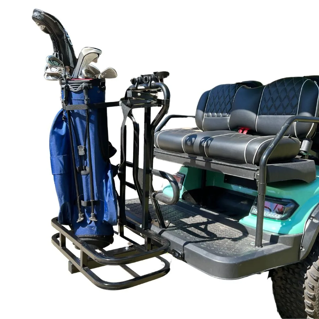 Team Golf Cart Dual Golf Bag Carrier for 2" Receiver TGCDualGolfC1