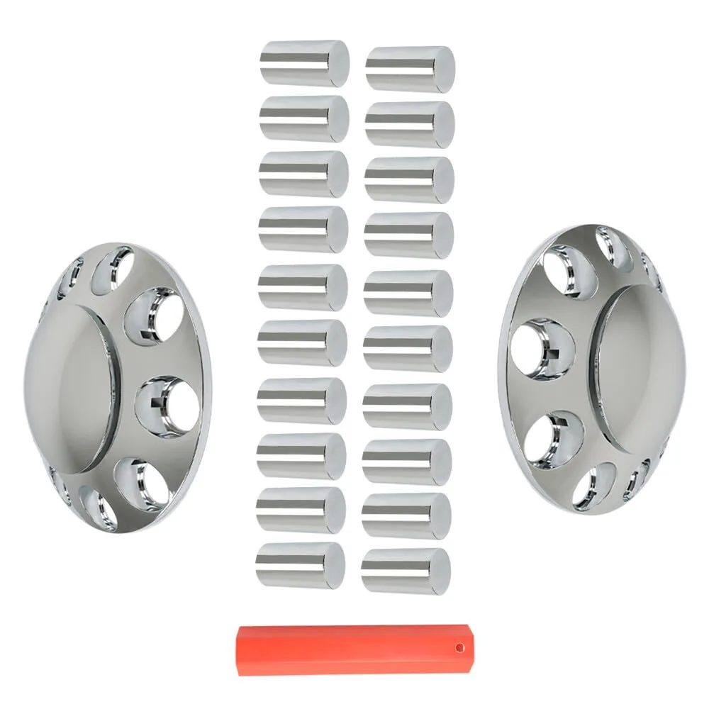Generic Chrome Front Hub Cap Kit, Mod-G33S-3828