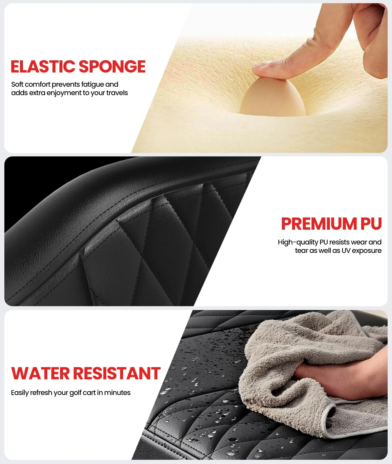 CASISPRO Club Car Precedent Front Seat Cushion Kit image 3