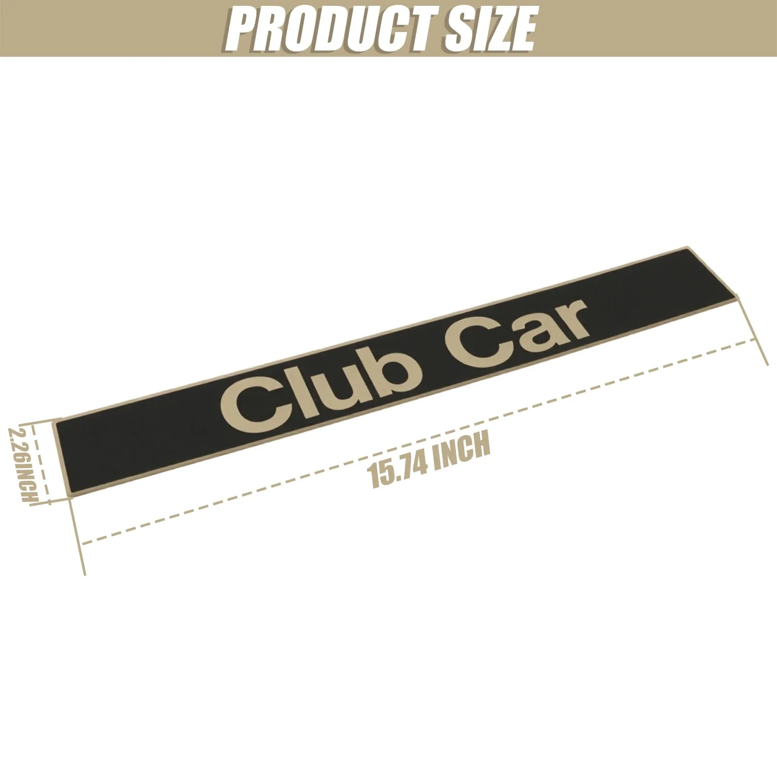 HOGUCAL Black Gold Name Plate Decal for Club Car Precedent image 3