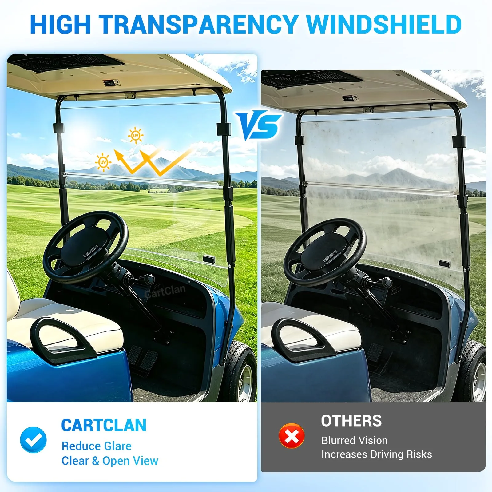CartClan CT-0228 Windshield for E-Z-GO TXT 1995-2013 image 3