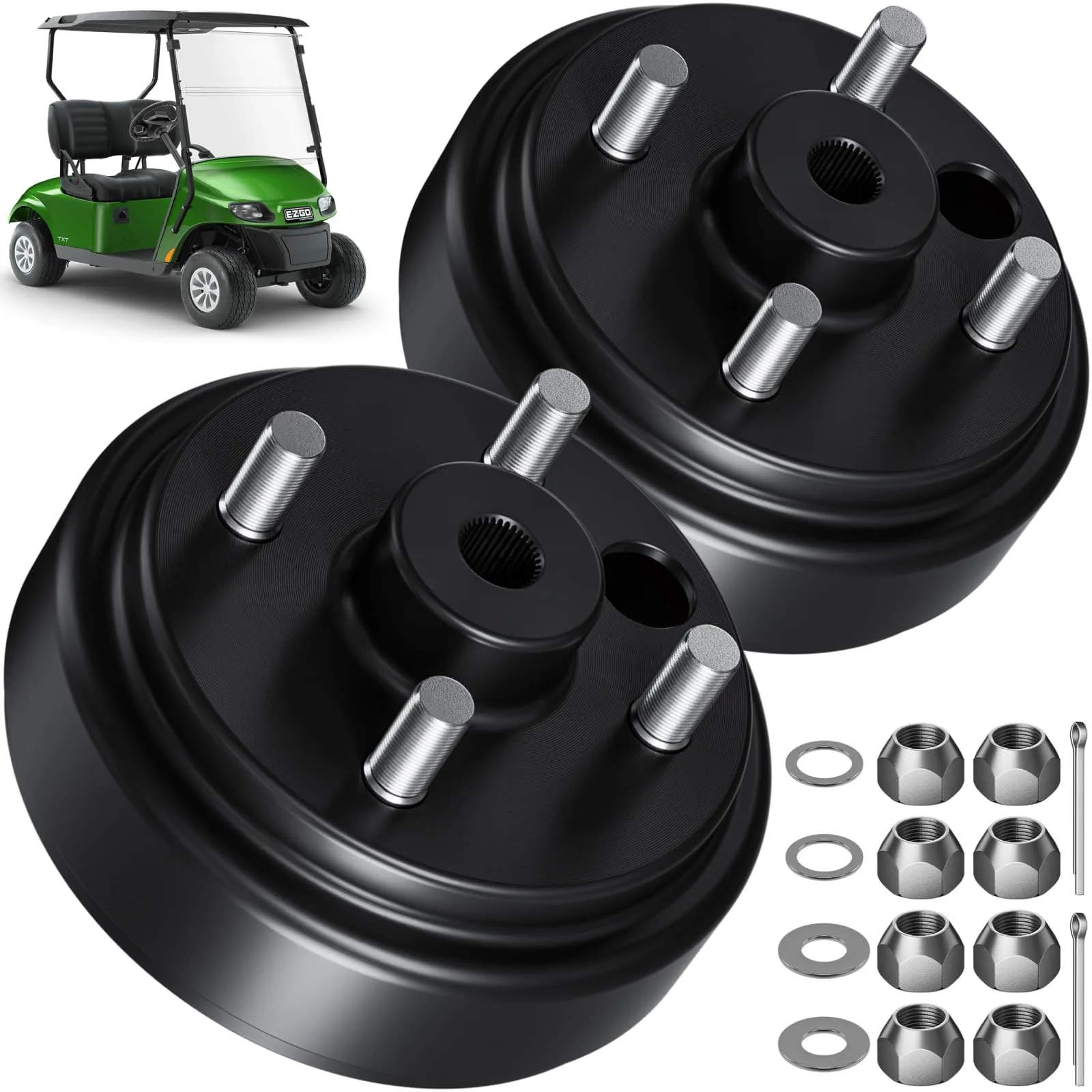 MUMPPRCE Brake Drum Hub Assembly 19186G1P for E-Z-GO TXT PDS