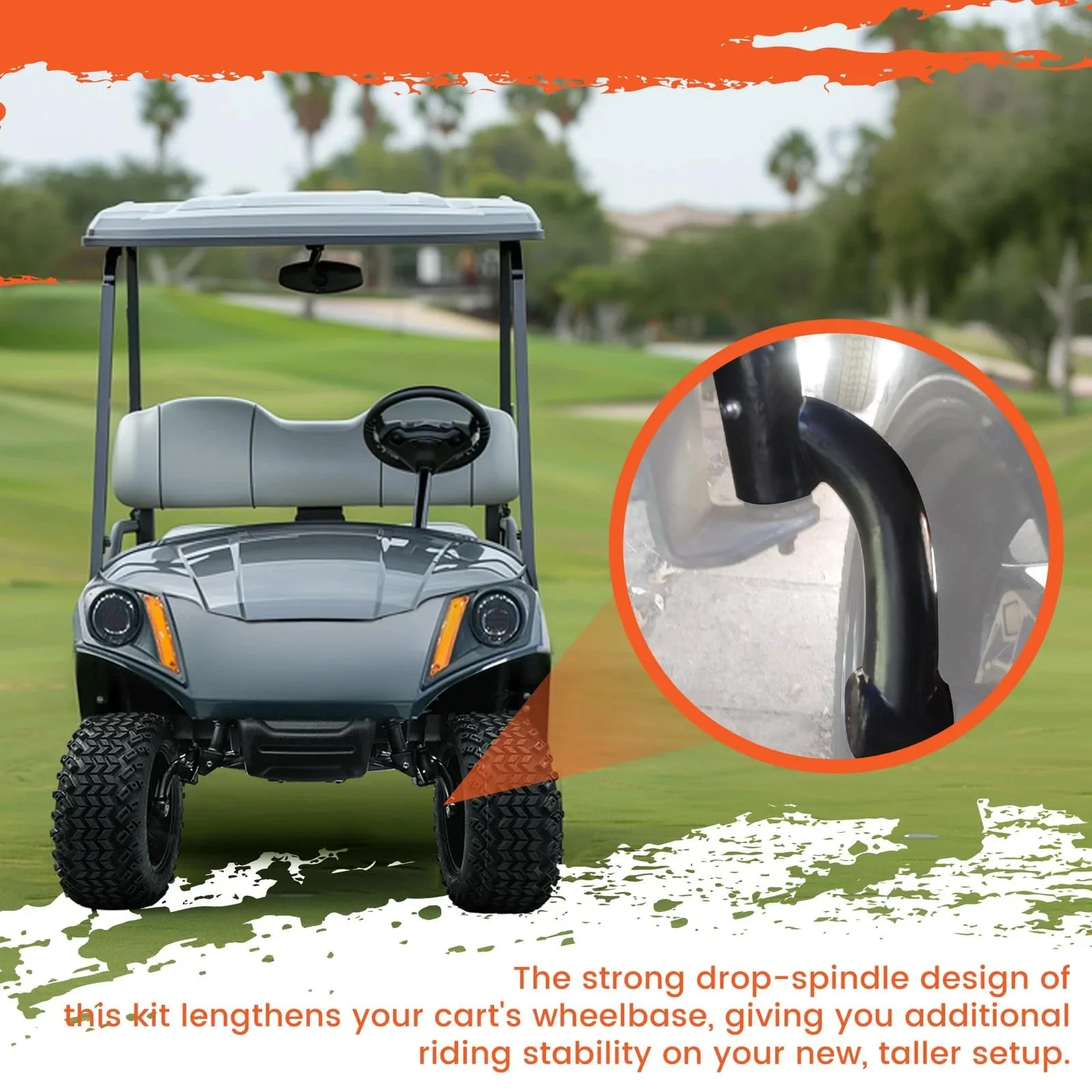6-Inch Spindle Lift Kit for Yamaha G29 / Drive Golf Cart image 3