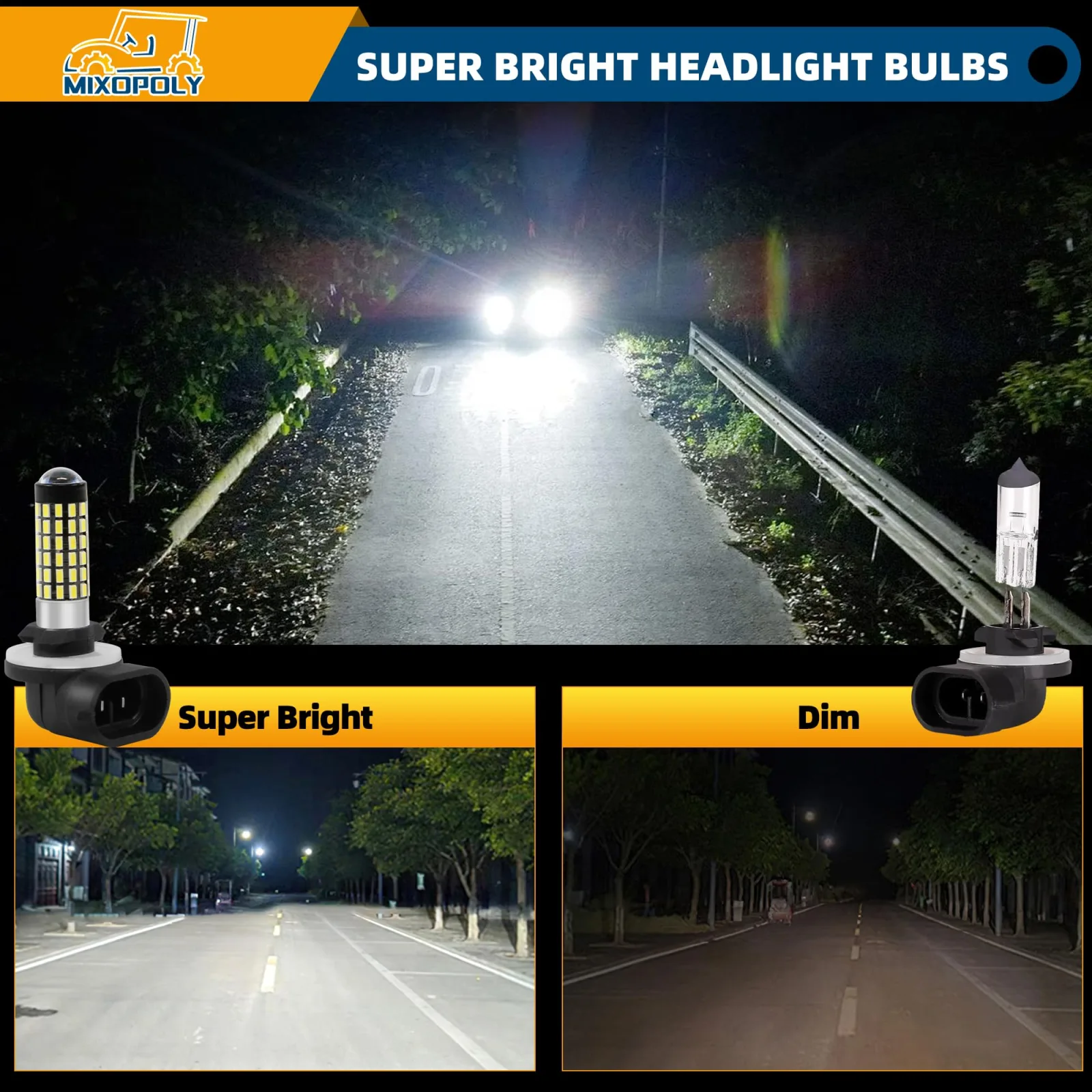 Mixopoly 881 Headlight Bulbs for E-Z-GO and Club Car 12V image 2