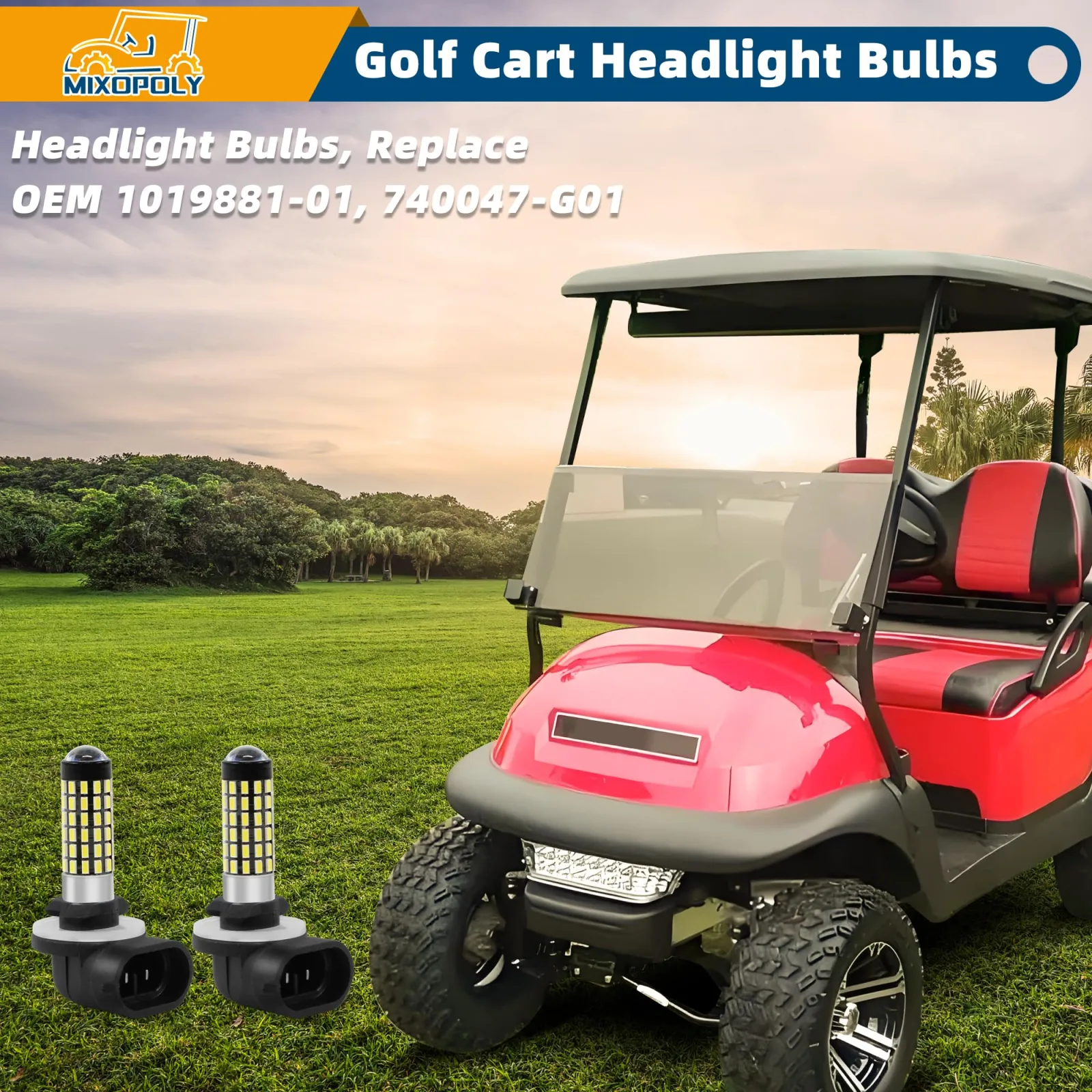 Mixopoly 881 Headlight Bulbs for E-Z-GO and Club Car 12V image 3
