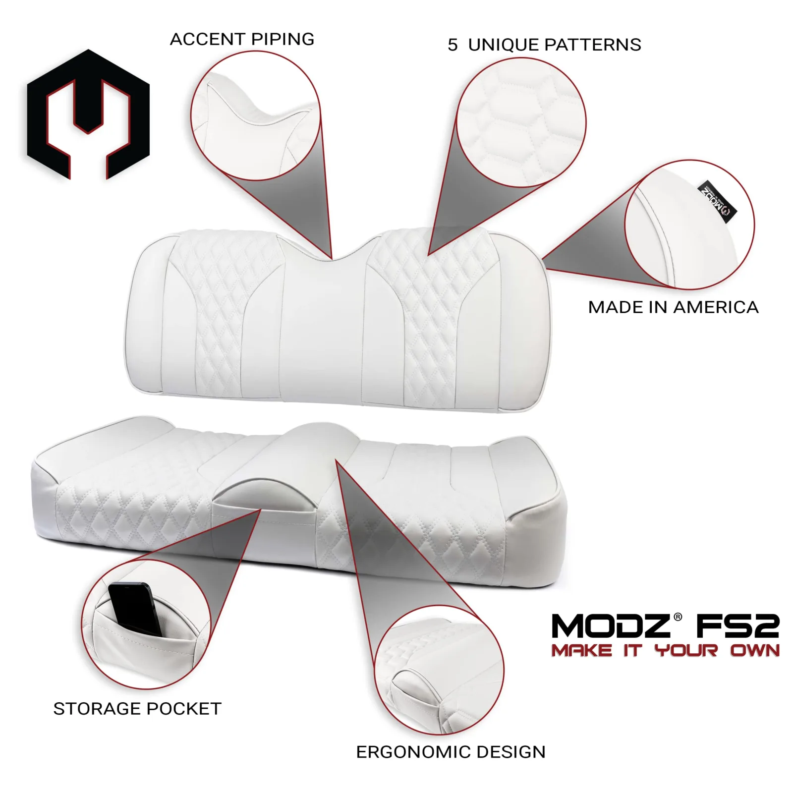 MODZ FS2 Front Seat for Club Car Precedent Onward Tempo image 2