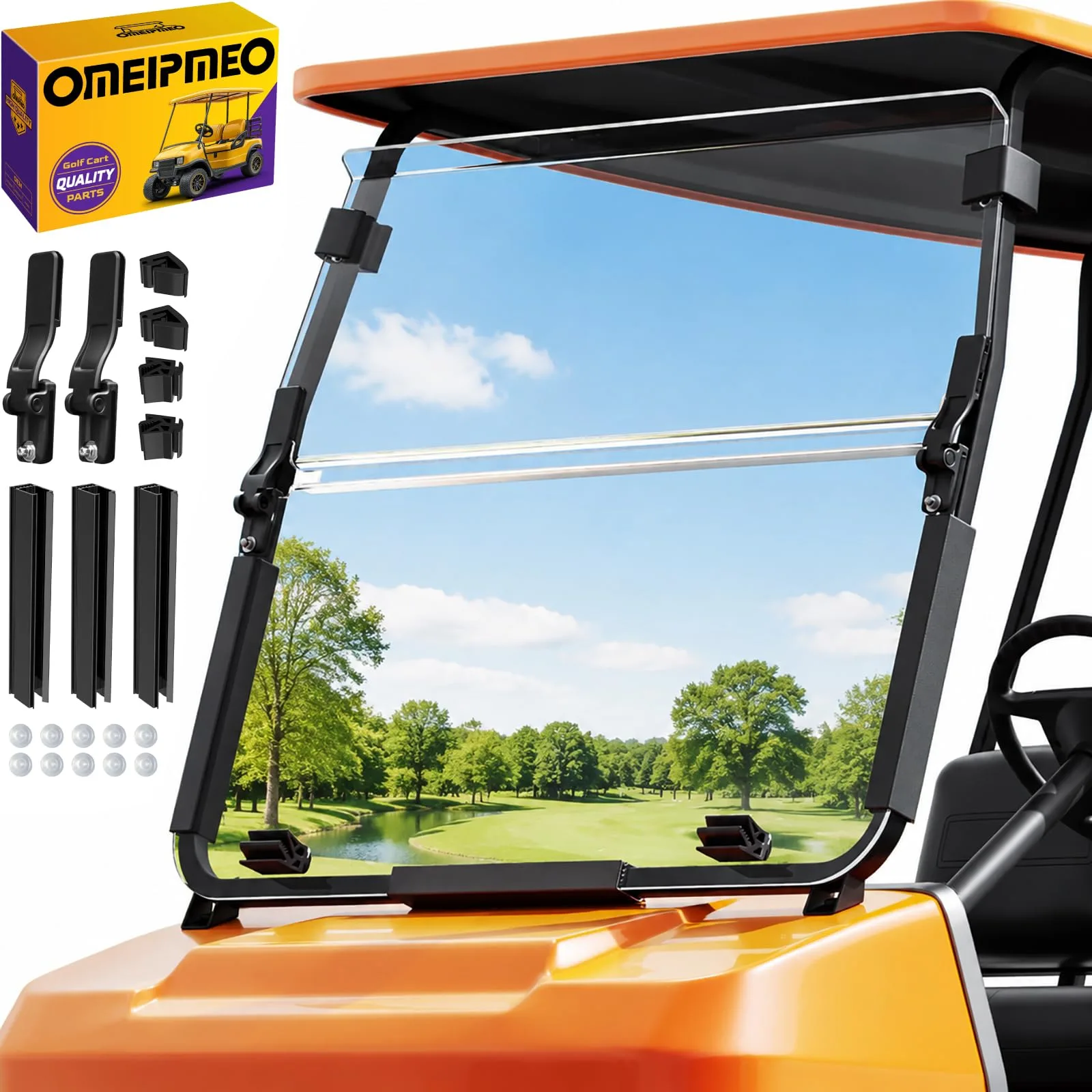 OMEIPMEO Foldable Windshield for Club Car DS 2000+