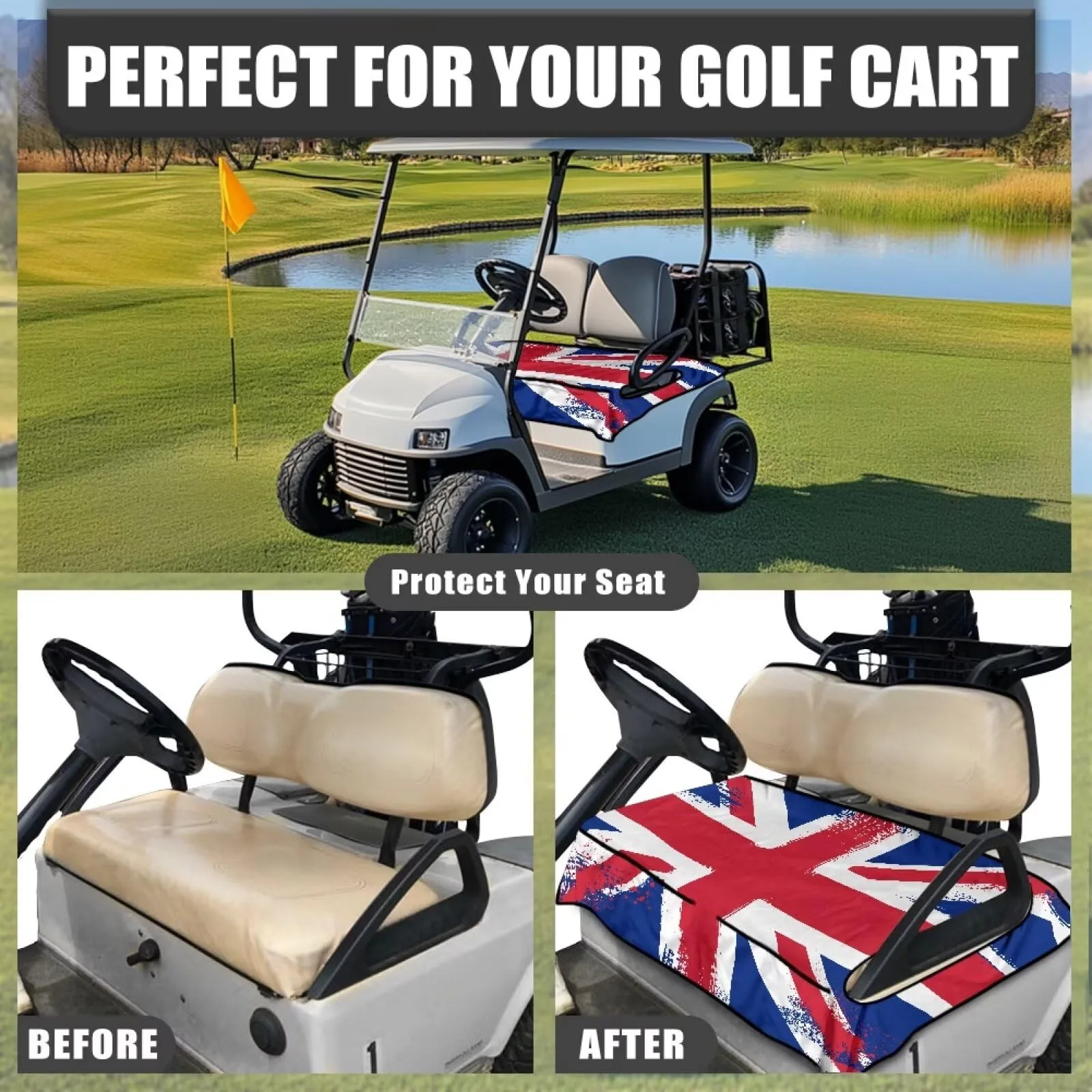 Quidrwyo Golf Cart Seat Cover for 2-Seat Carts image 4